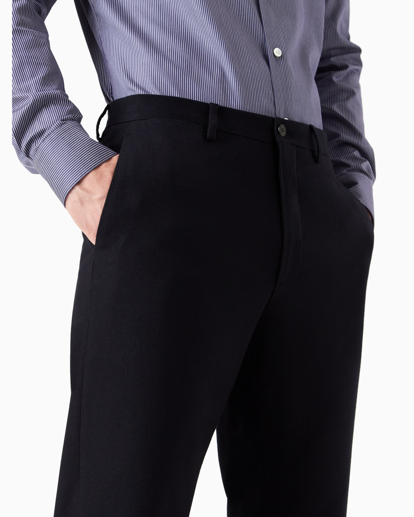 Slim-fit wool-flannel trousers Slide 5