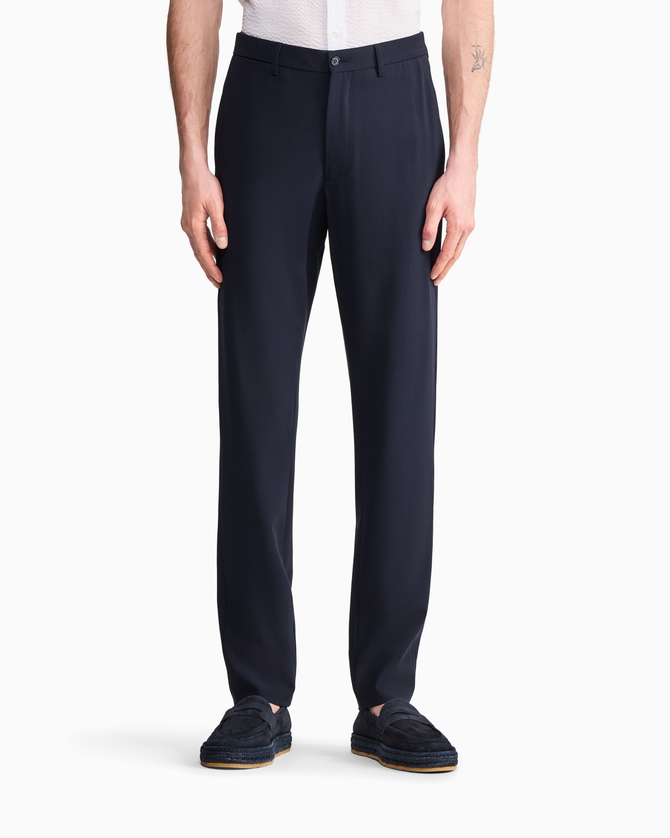 Pantalon en toile de laine bistretch Diapositive 3