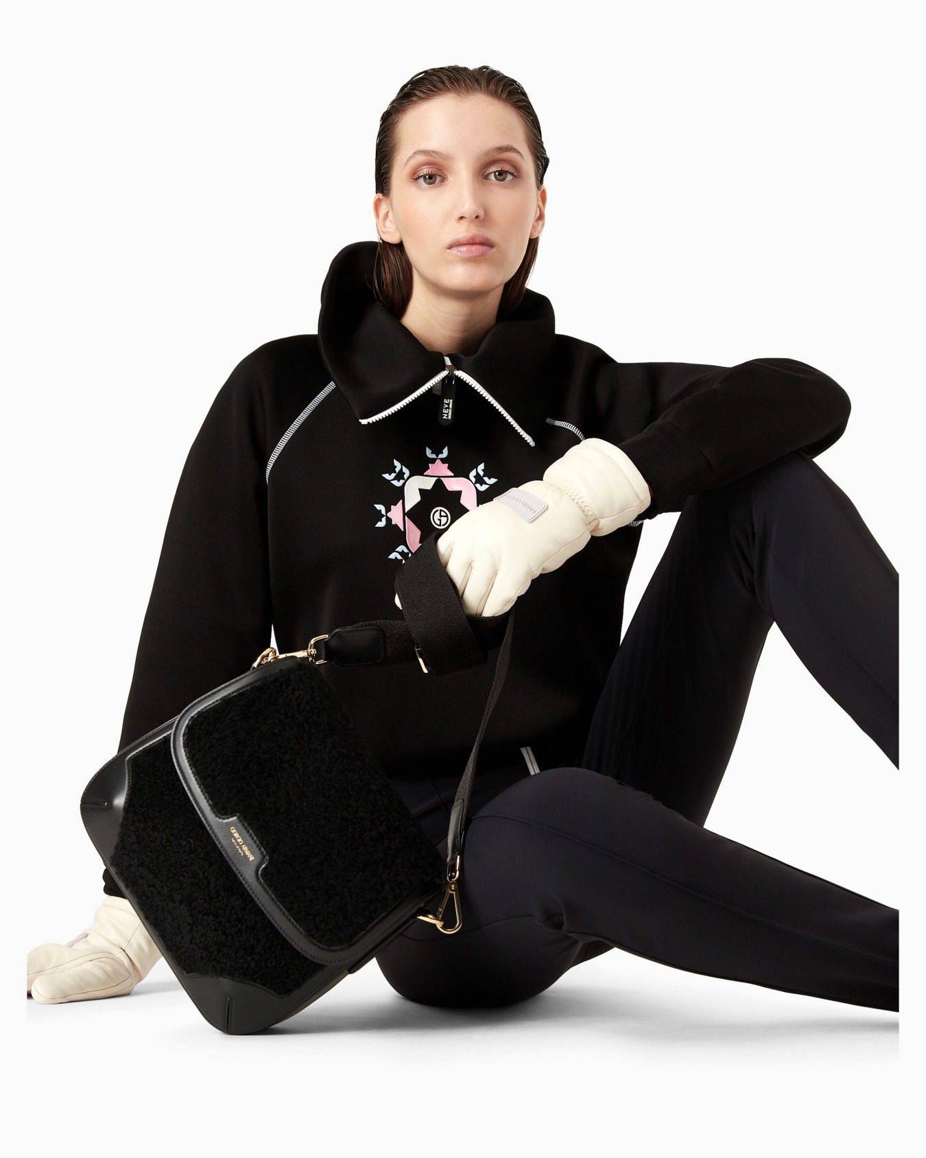 Giorgio Armani Neve technical stretch ski leggings with stirrups Slide 4