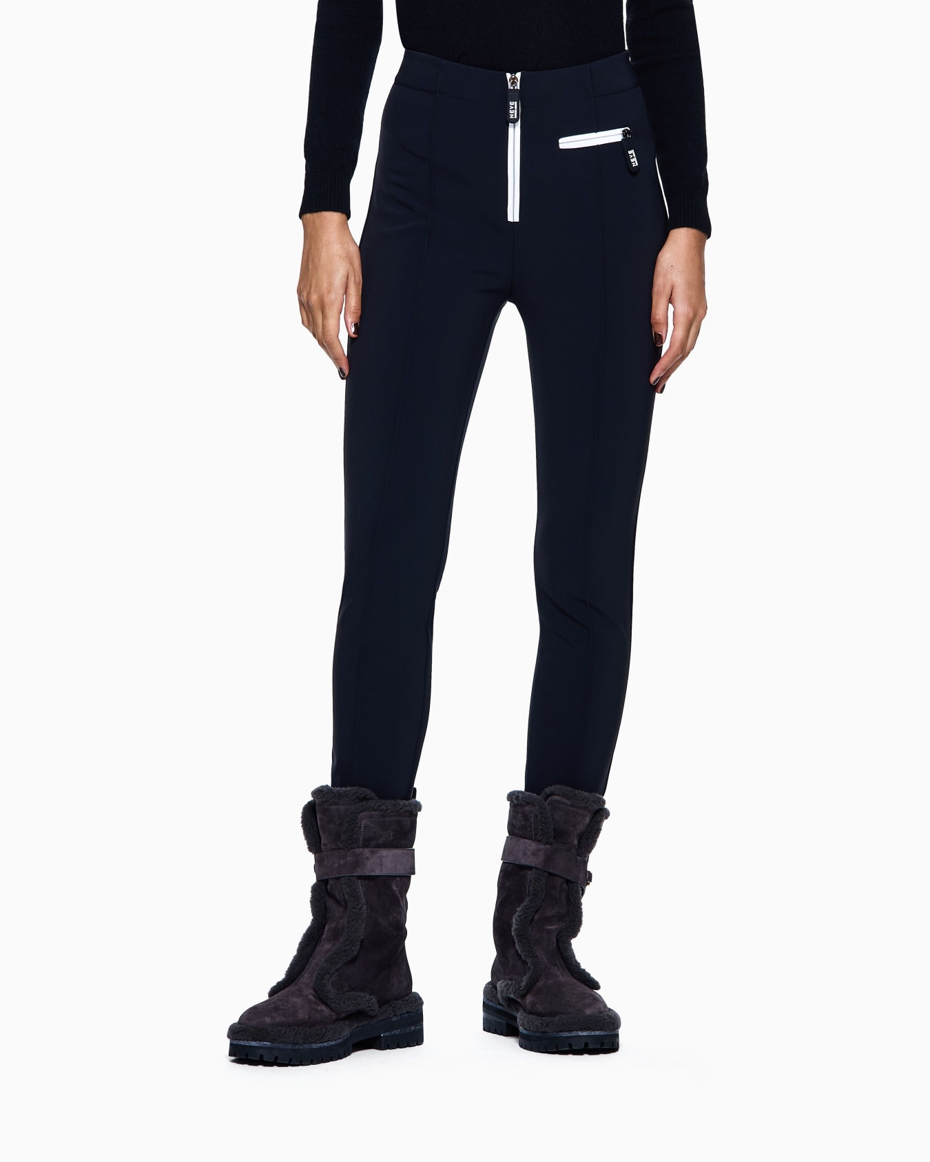 Mallas de esquí con trabillas de tejido elástico técnico Giorgio Armani Neve Diapositiva 3