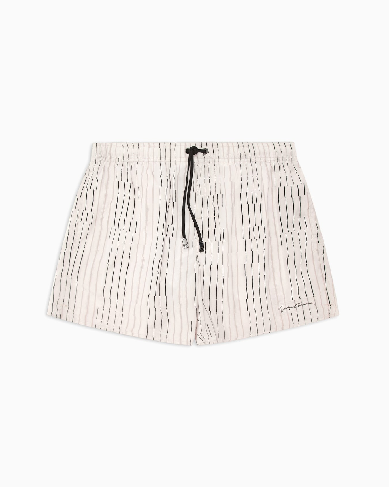 Irregular striped print swim trunks Slide 0