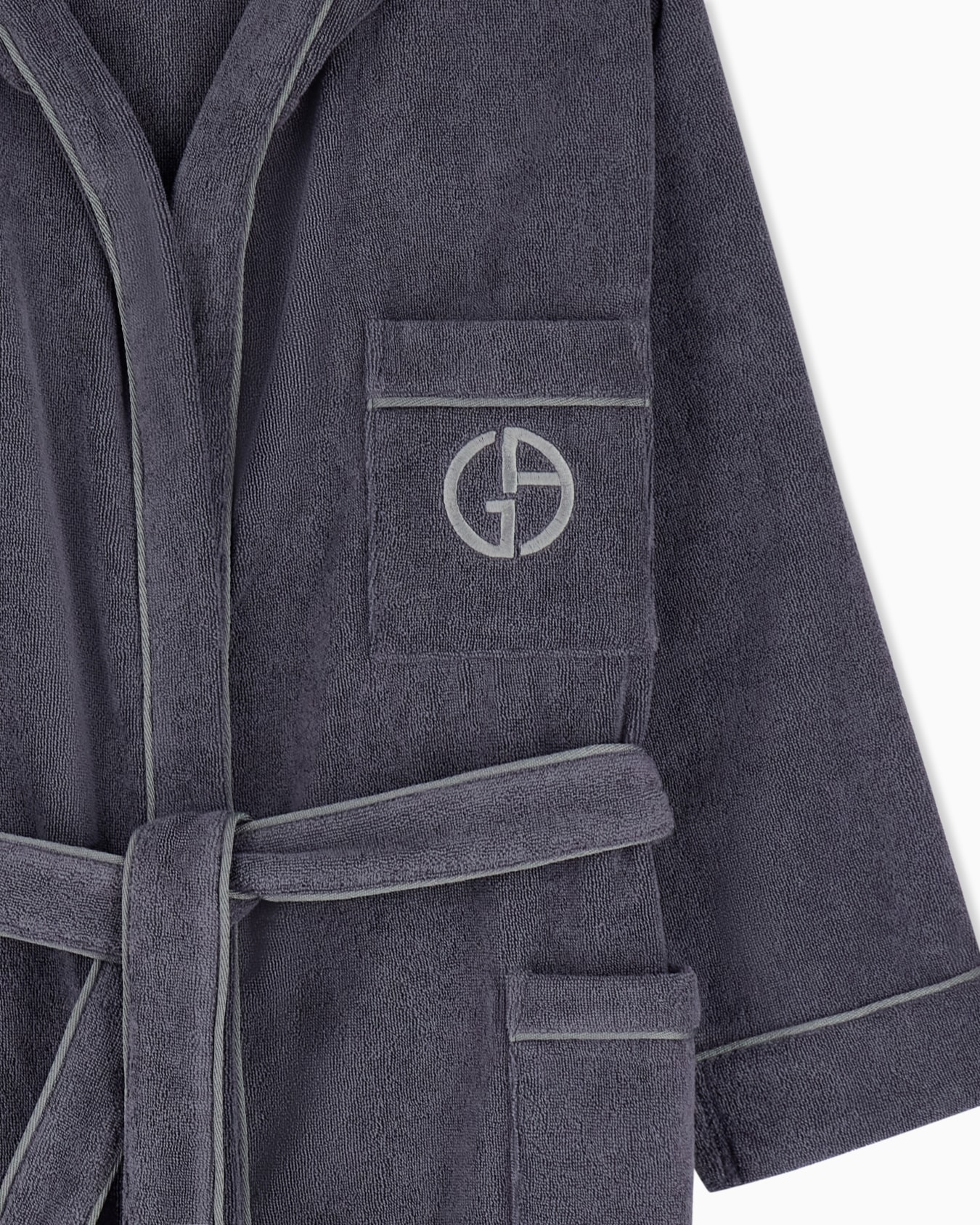 Cotton terry bathrobe Slide 3