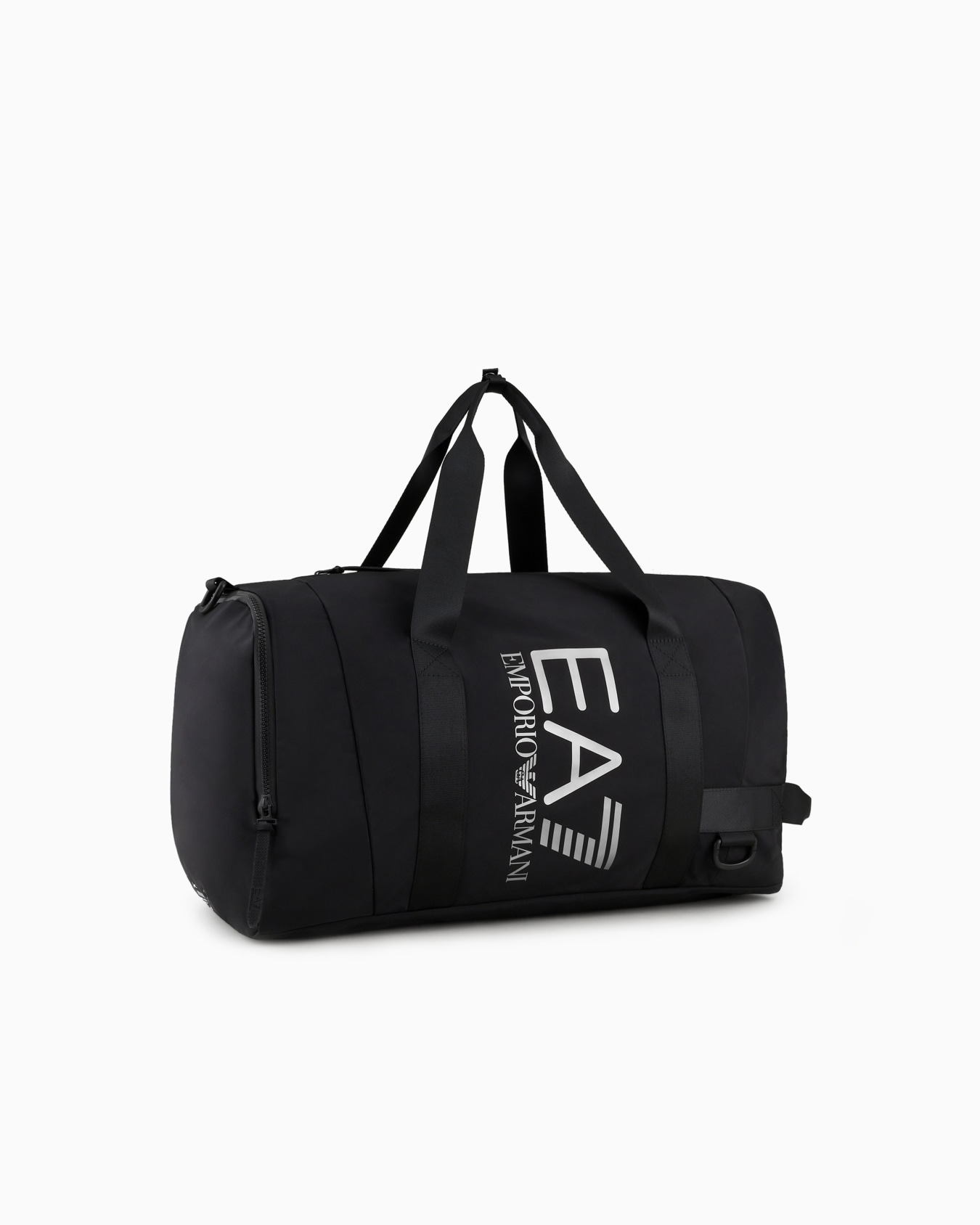 Technical-fabric duffel bag with oversized logo Slide 1