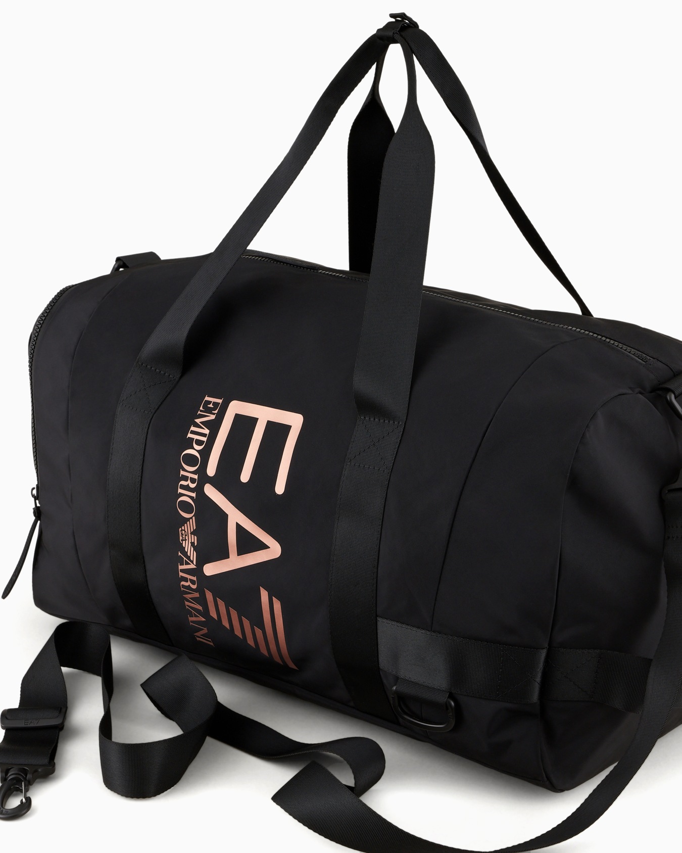 Technical-fabric duffel bag with oversized logo Slide 4