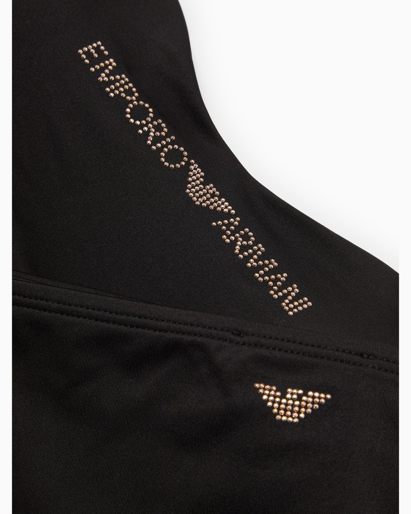 Lycra padded bandeau bikini with micro-studded logo Diapositiva 3