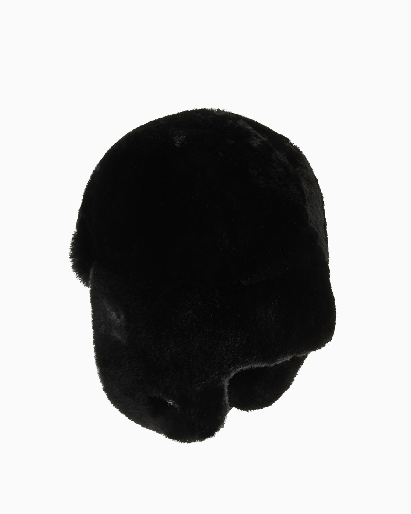 Trapper hat with earflaps in teddy-effect fabric Slide 1