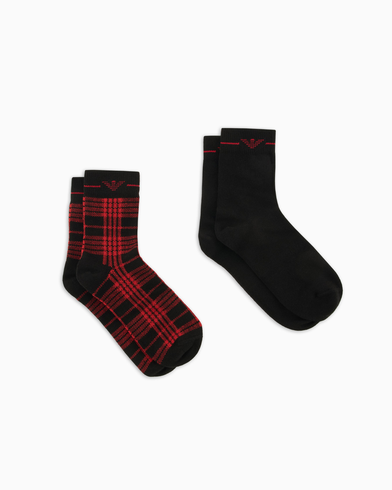 2er-Pack Socken zum Verschenken mit Schottenmuster Folie 0