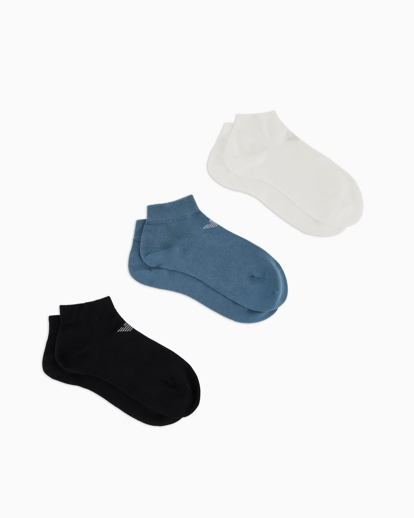 Three-pack of cotton ankle socks with lurex eagle Slide 0
