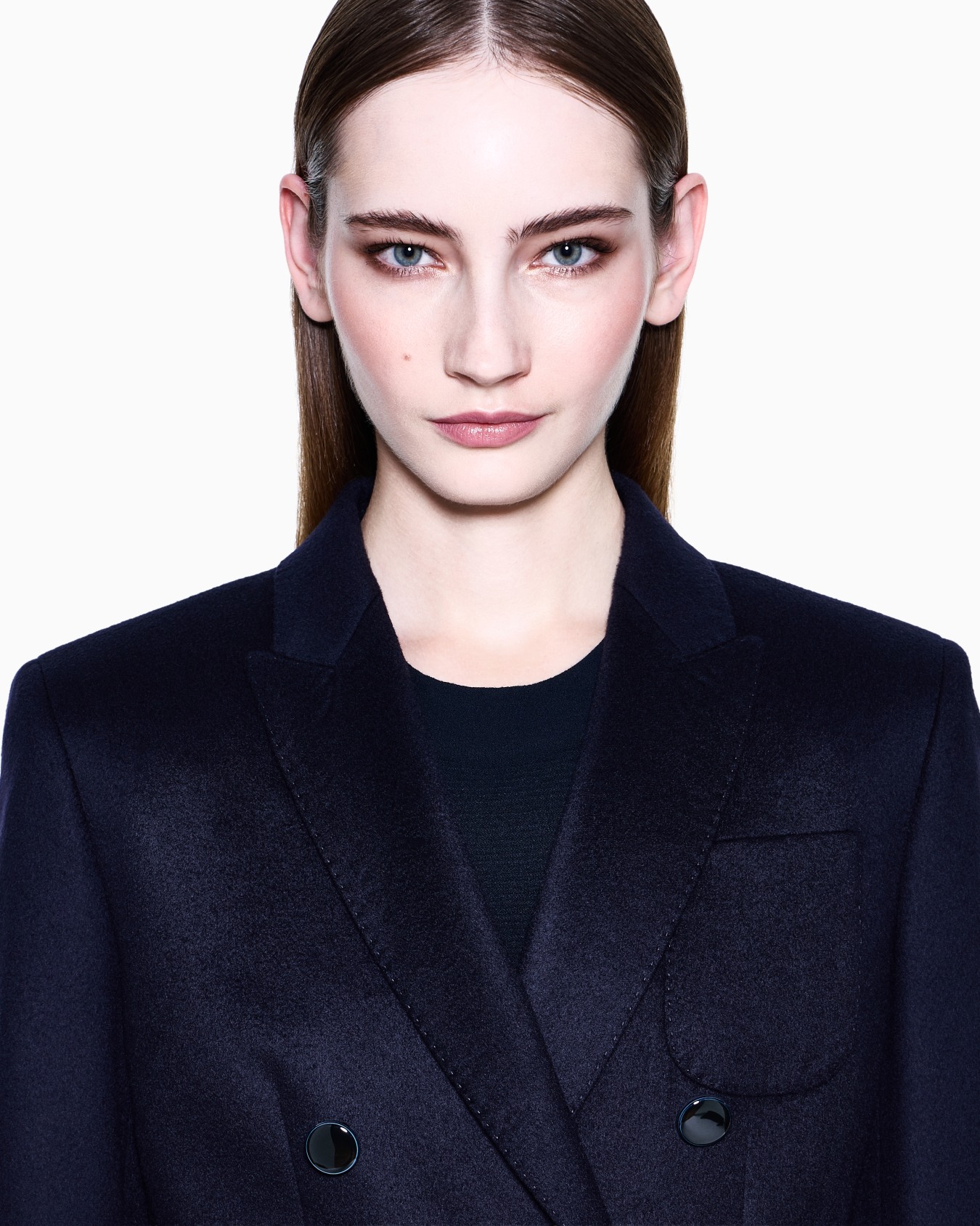 Double-breasted jacket in virgin wool and cashmere Slide 4