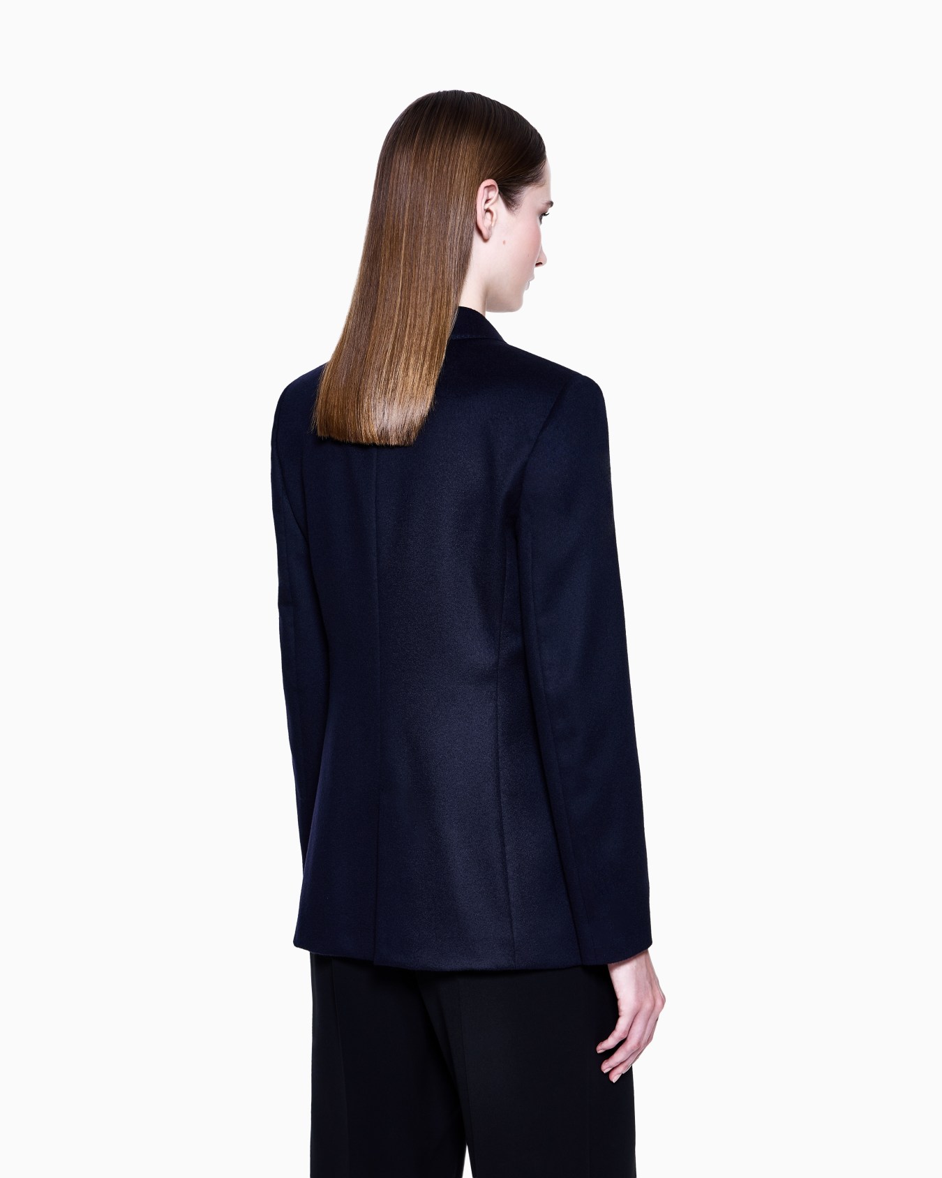 Double-breasted jacket in virgin wool and cashmere Slide 2