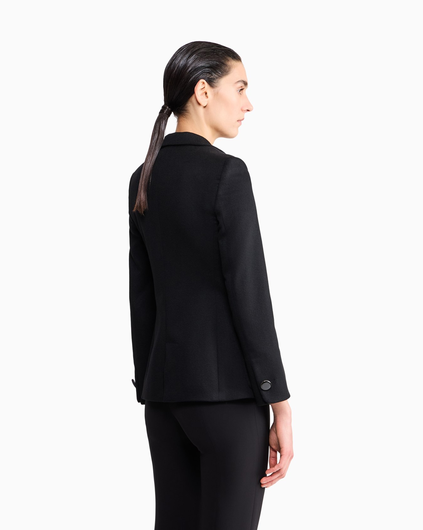 Veste à simple boutonnage en laine vierge et cachemire Diapositive 5