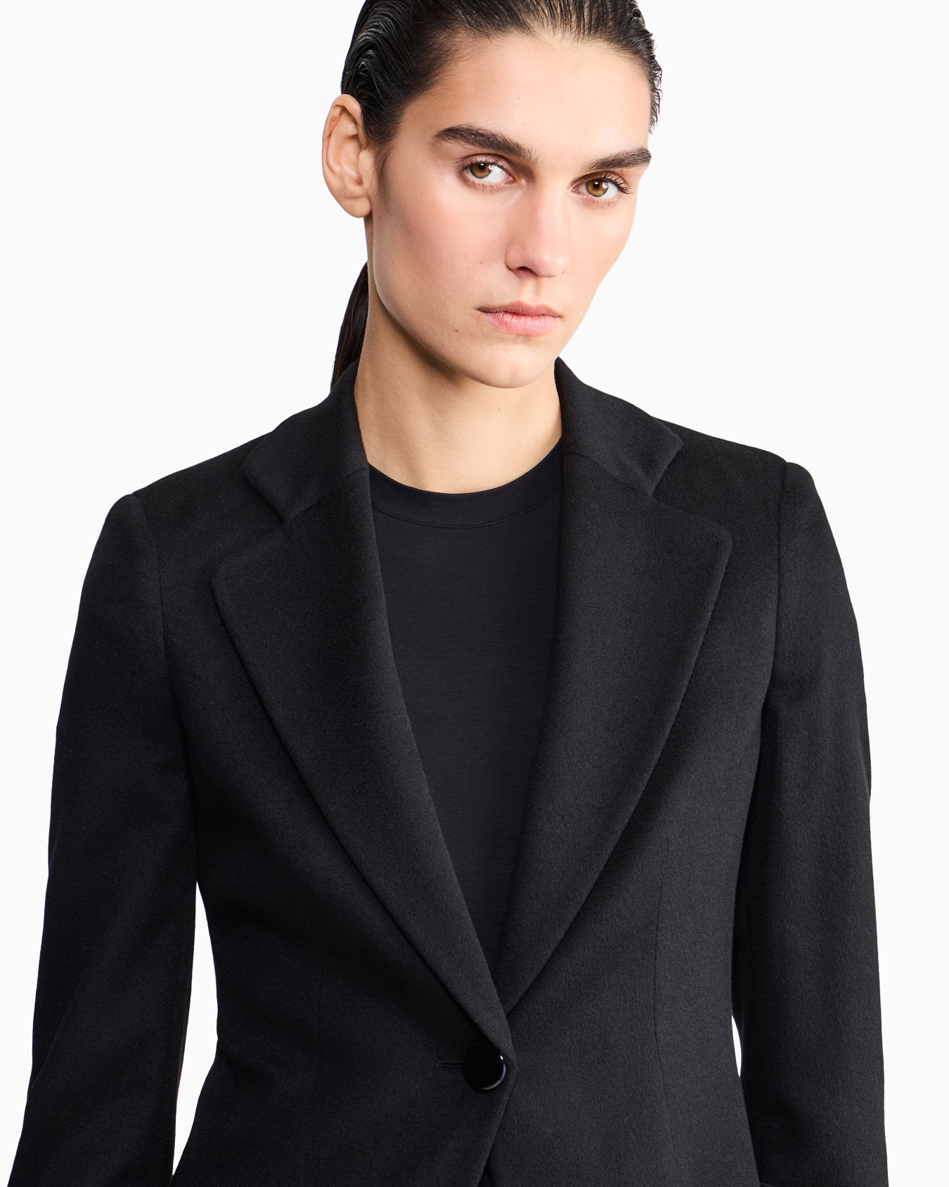 Veste à simple boutonnage en laine vierge et cachemire Diapositive 6