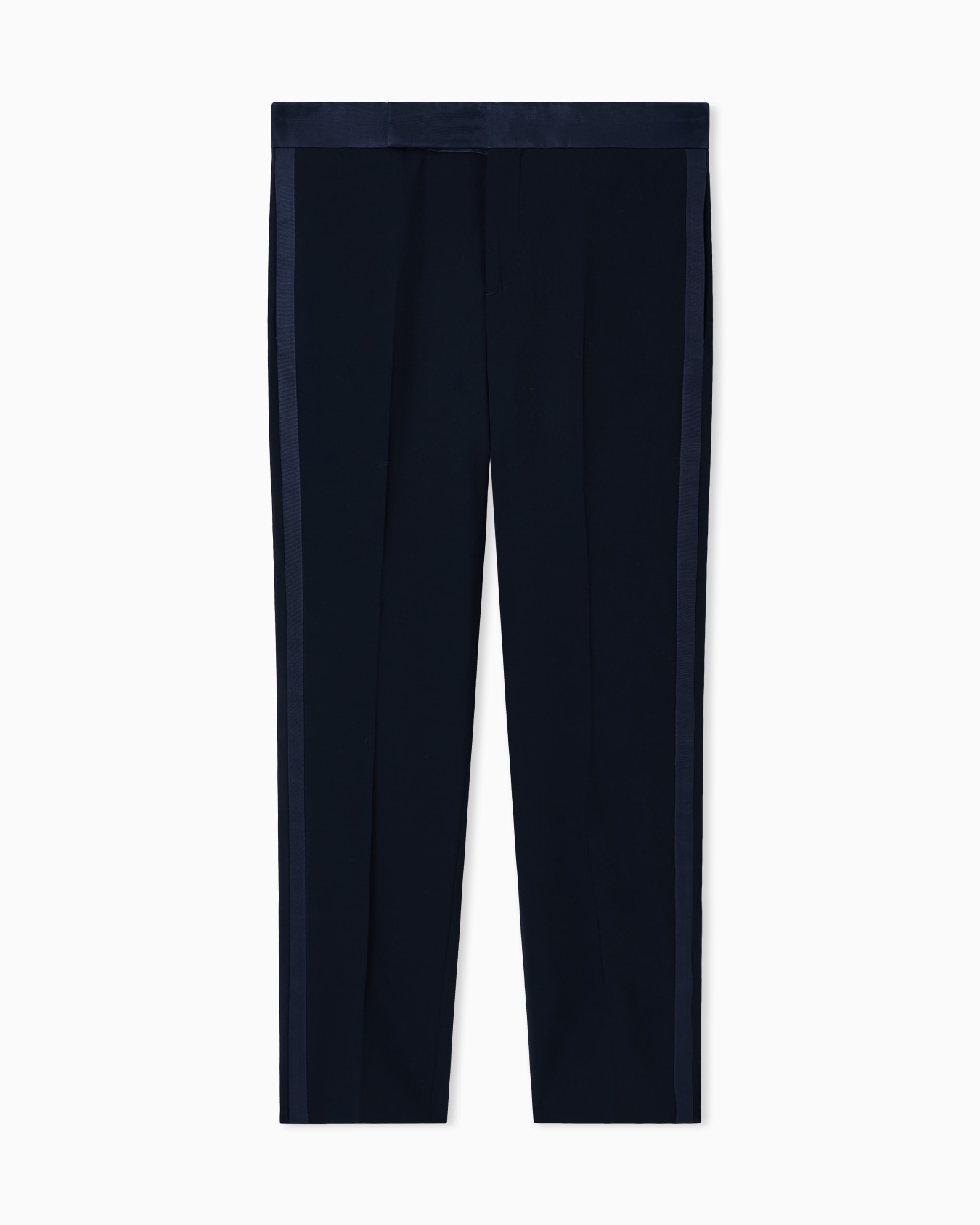 Giorgio’s wool crepe and grosgrain trousers Slide 0