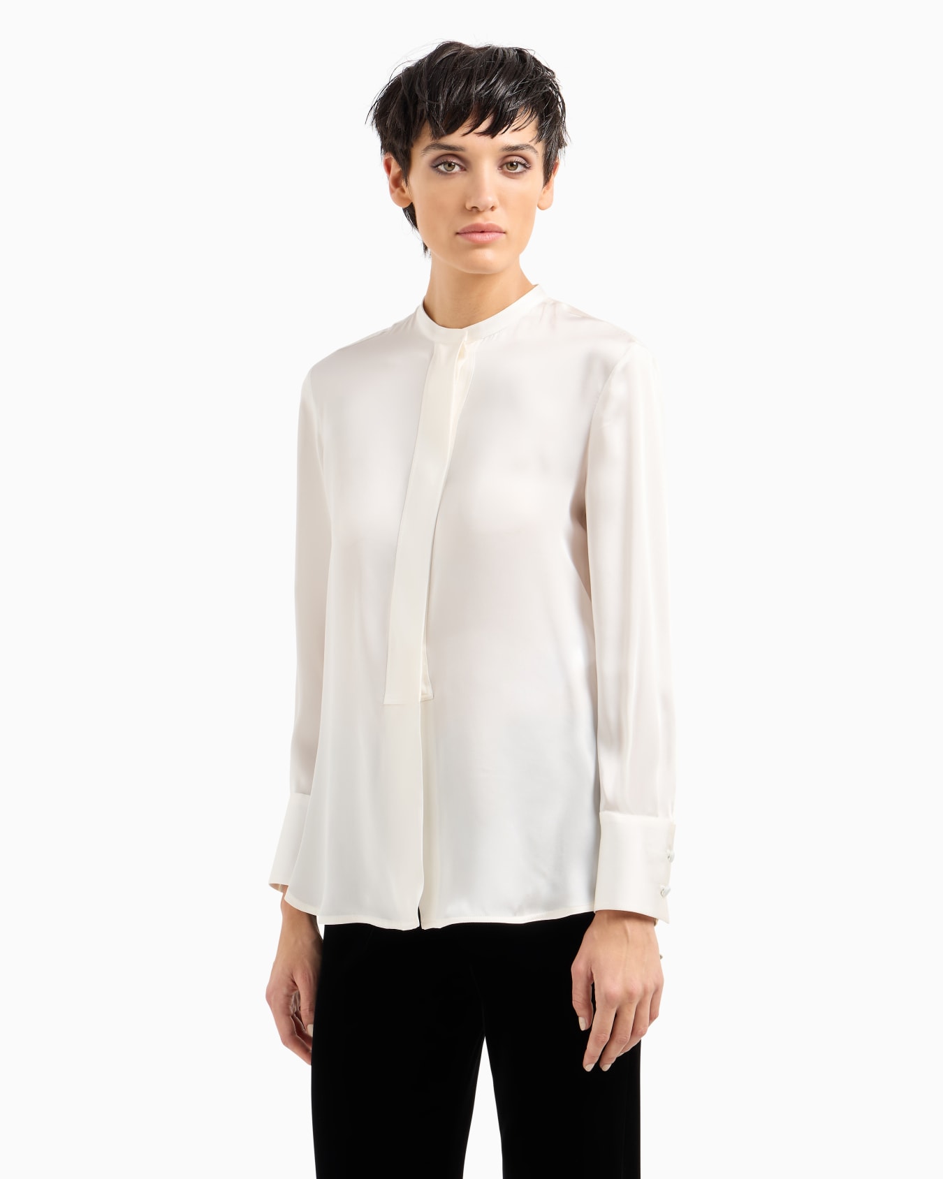 Silk charmeuse shirt Slide 3