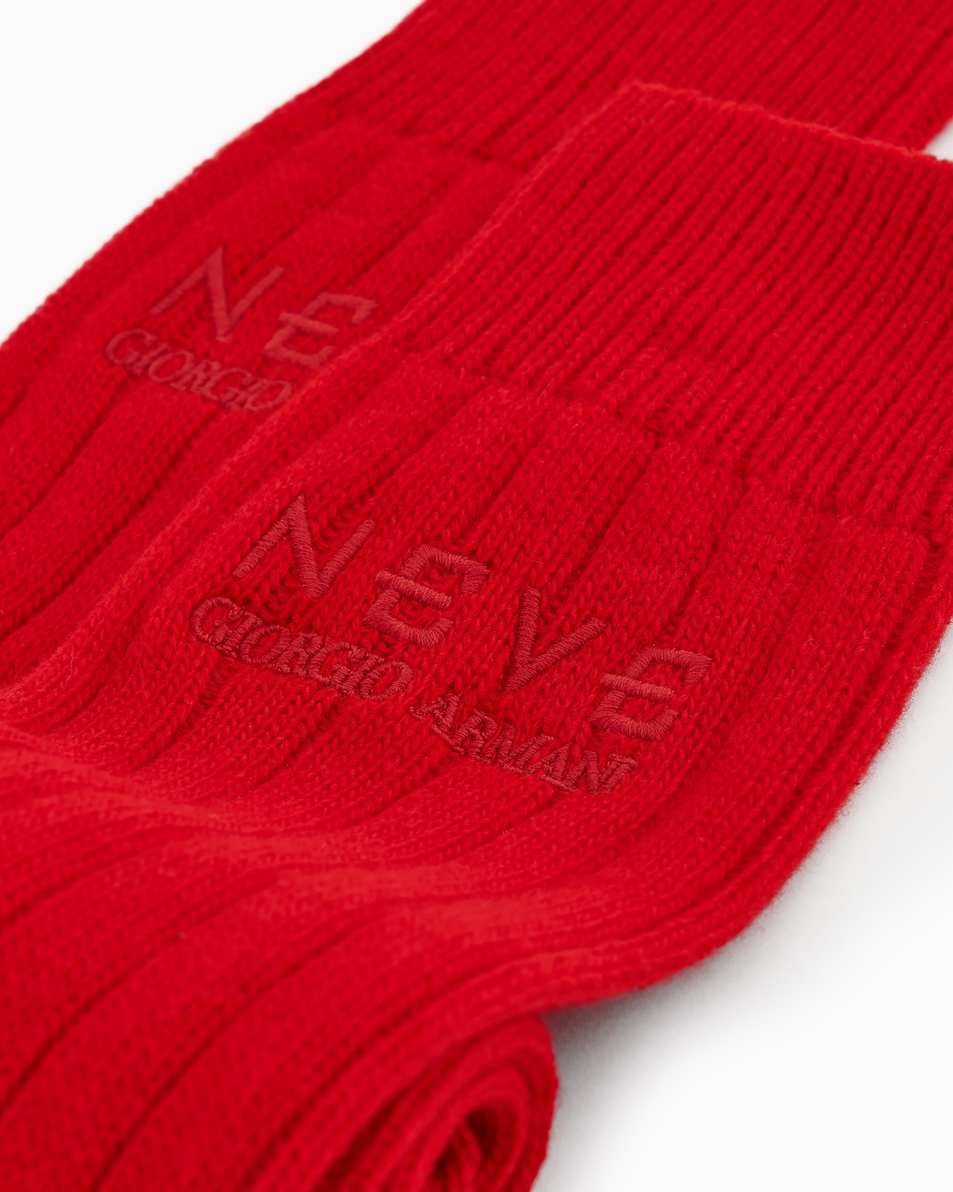 Giorgio Armani Neve stretch wool and cashmere long socks Slide 1