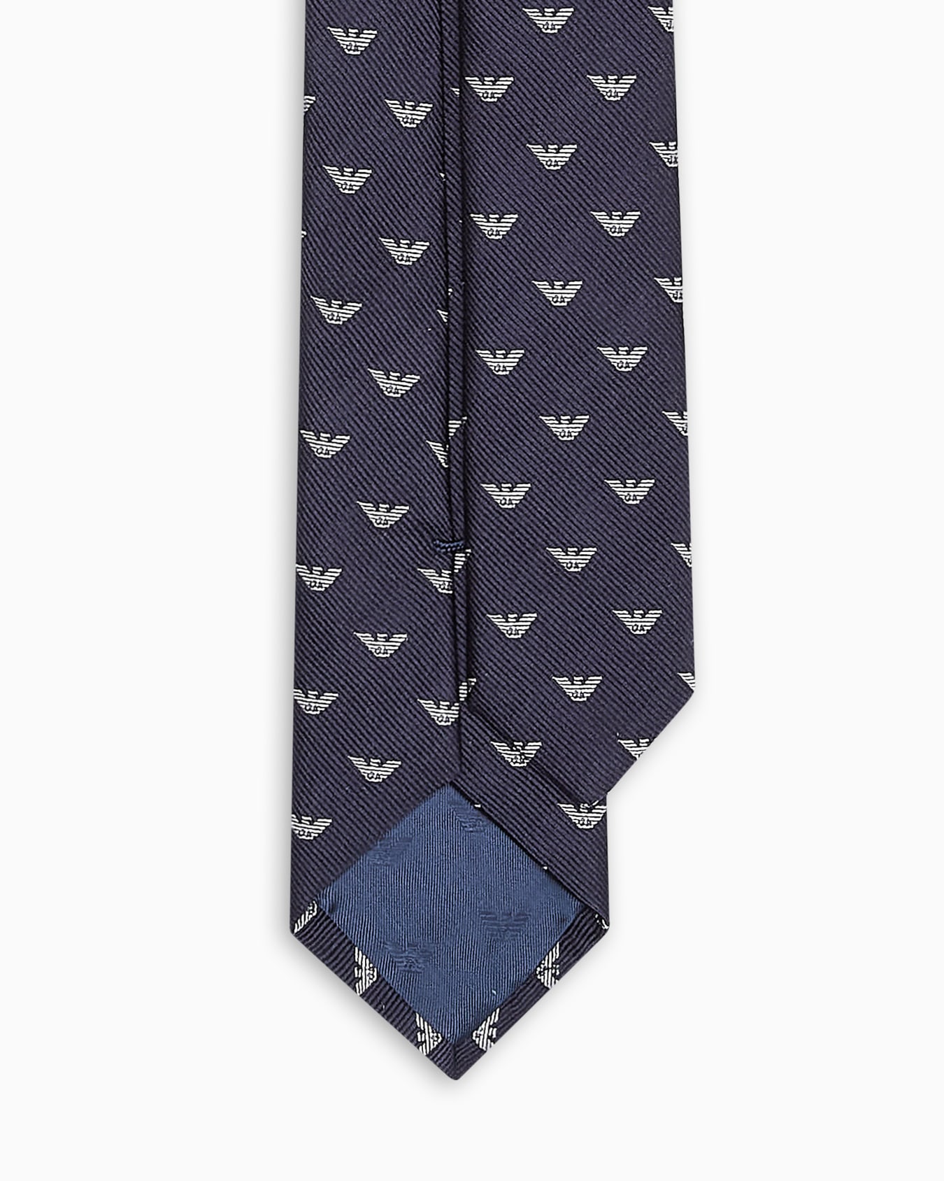 Corbata de seda pura con motivo integral de microáguila en tejido jacquard Diapositiva 1