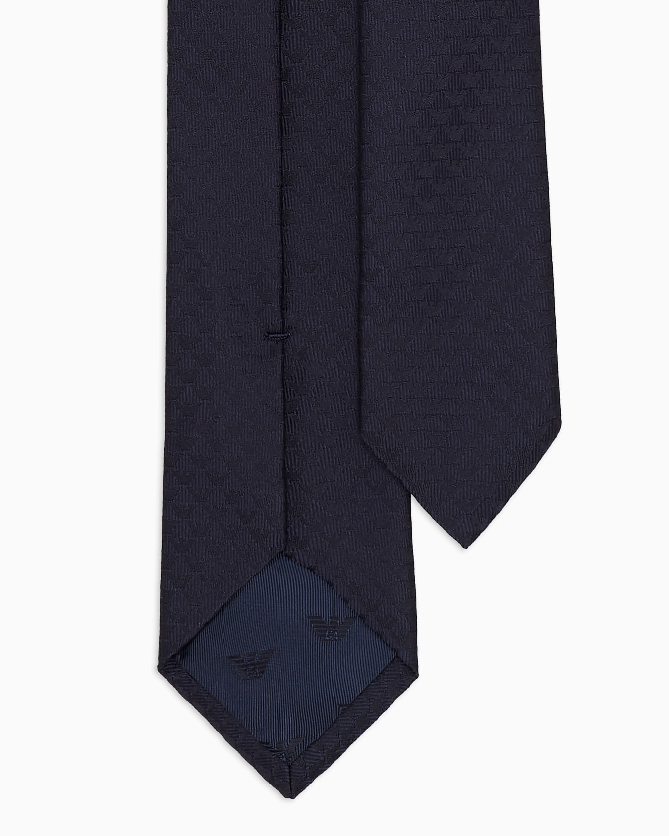 Corbata de tejido jacquard de seda pura con motivo de monograma Diapositiva 1