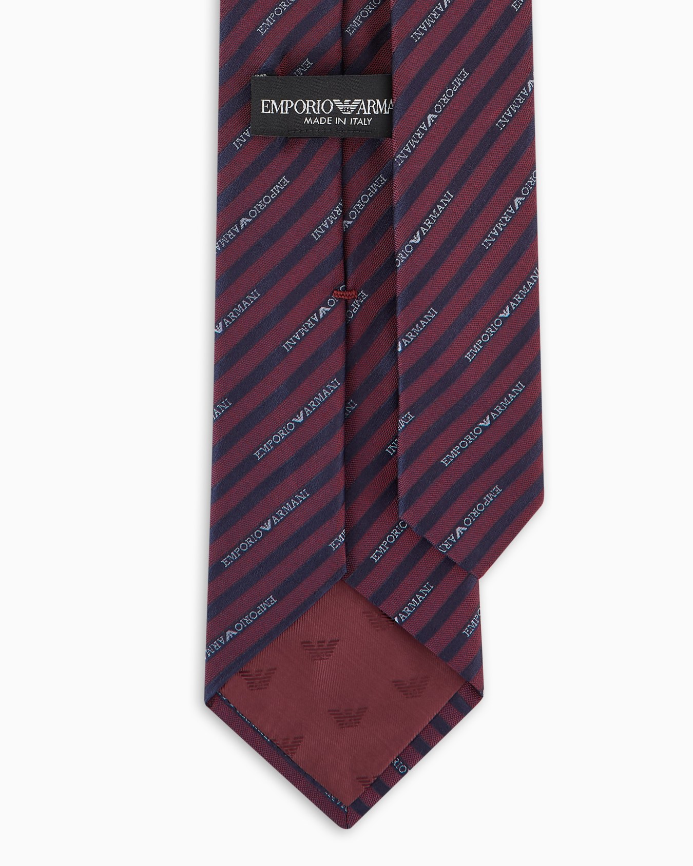 Corbata de seda pura con logotipo integral en tejido jacquard Diapositiva 1