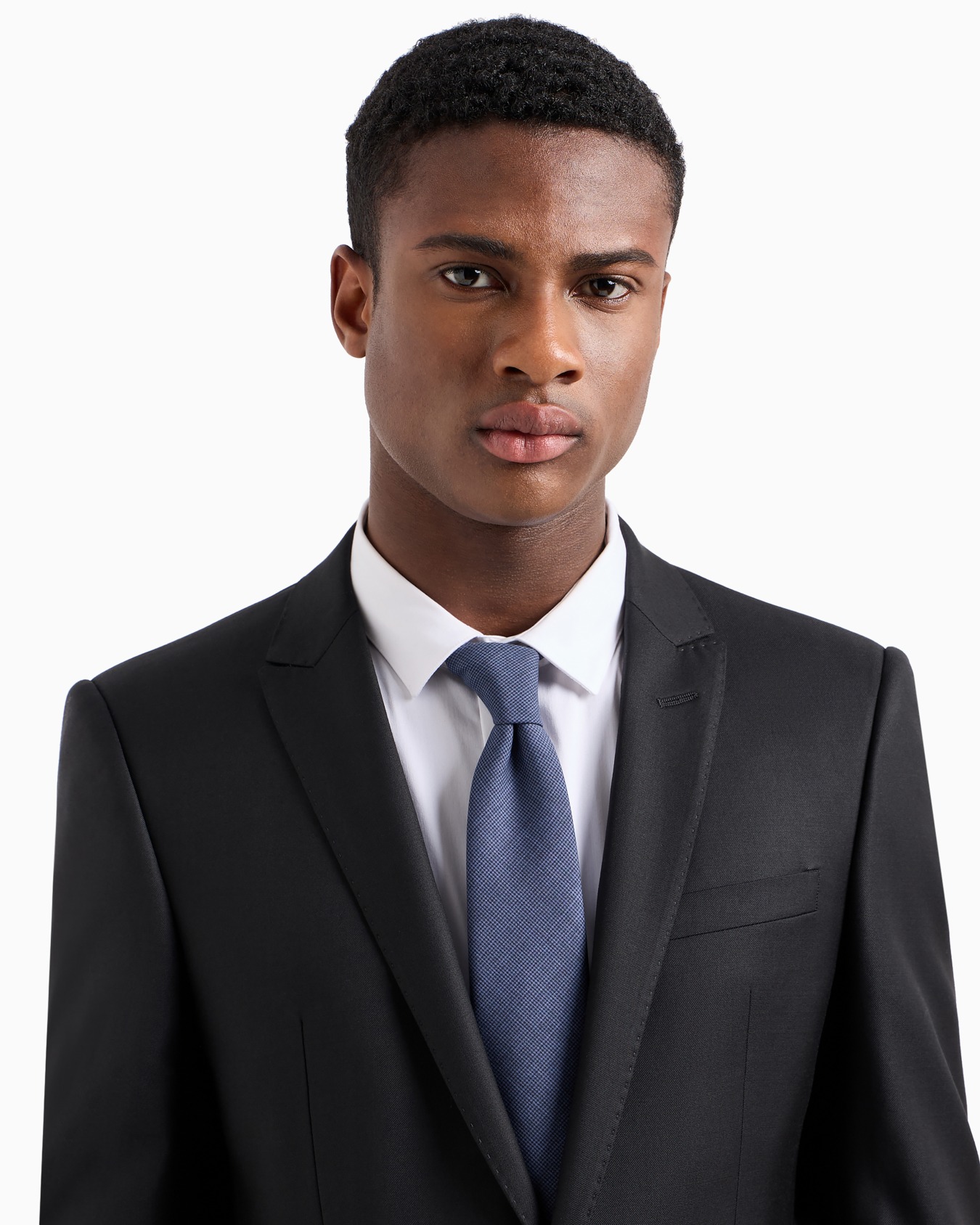 Cravatta in lana jacquard micro pied de poule Slide 2