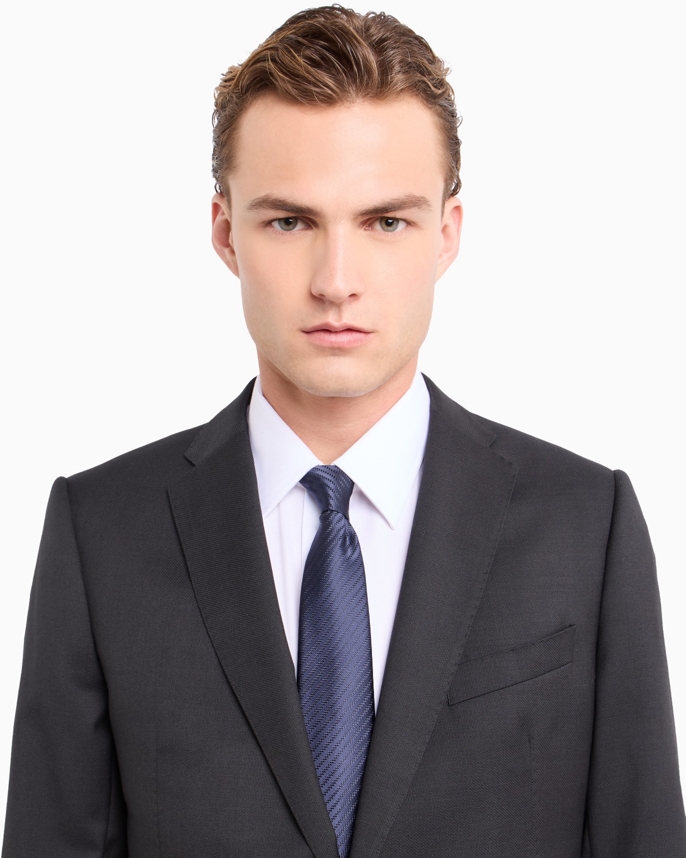 Corbata de seda pura con micromotivo de jacquard Diapositiva 2