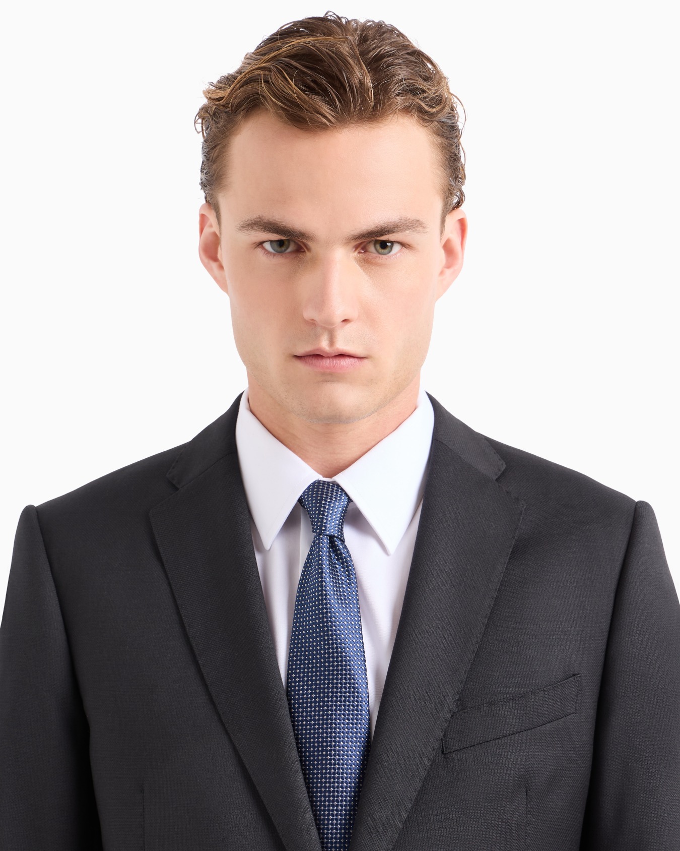 Corbata de seda pura con micromotivo de jacquard Diapositiva 2
