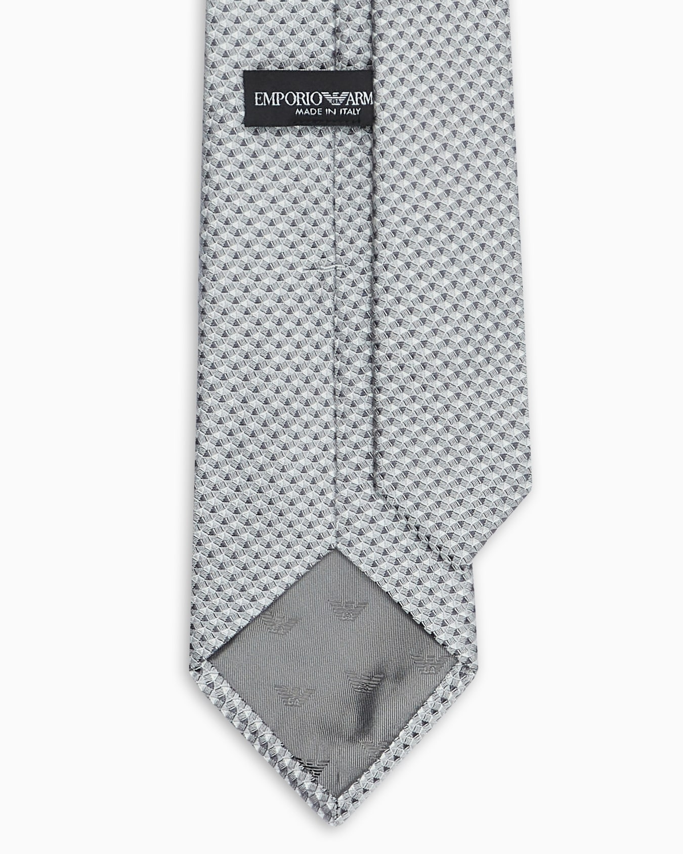 Corbata de seda pura con motivo con efecto óptico en tejido jacquard Diapositiva 1