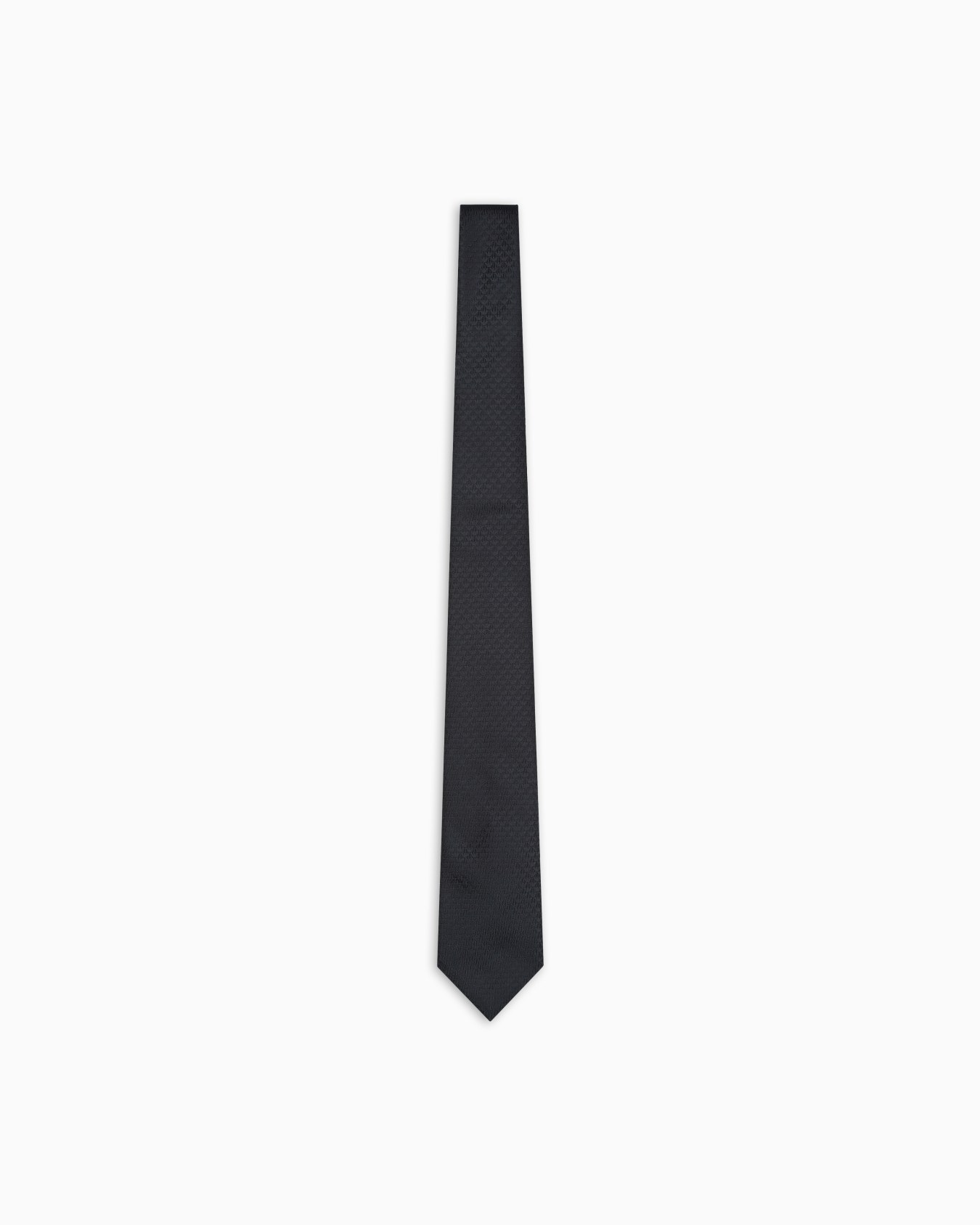 Corbata de seda pura con motivo de monograma en tejido jacquard Diapositiva 0