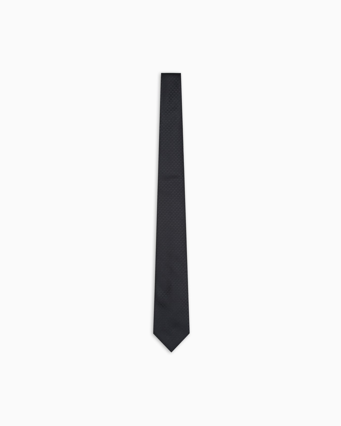 Corbata de seda pura con motivo de monograma en tejido jacquard Diapositiva 0