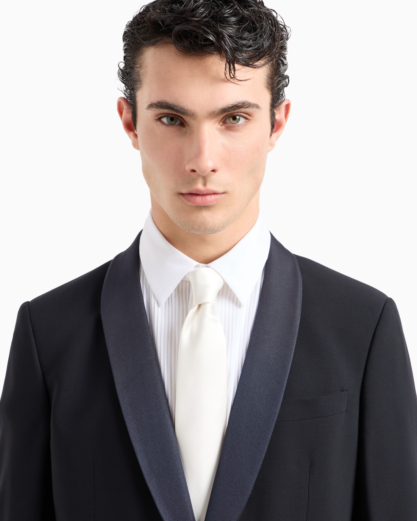 Corbata de seda pura con micromotivo de jacquard Diapositiva 2