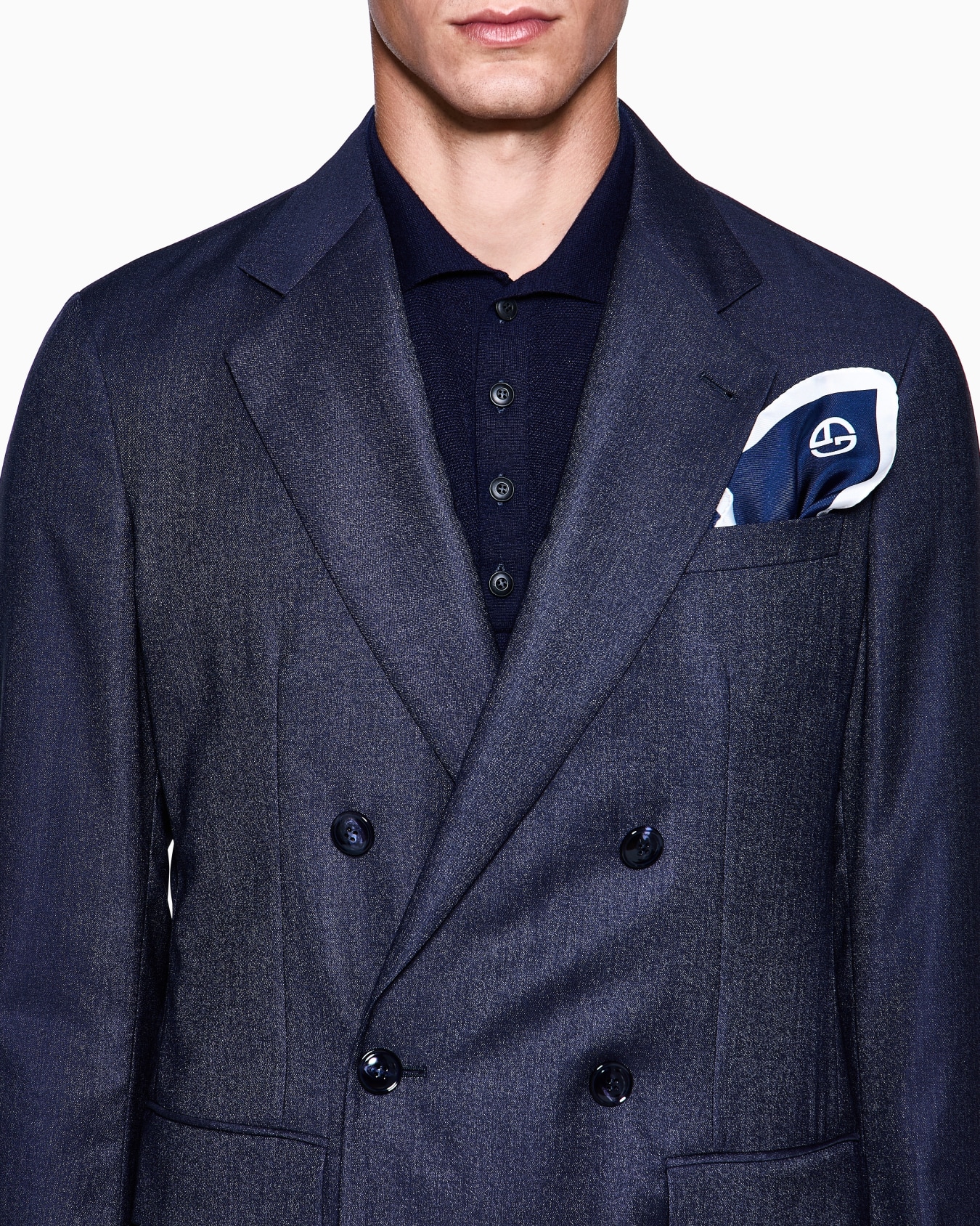 Silk pocket square with logo Slide 2