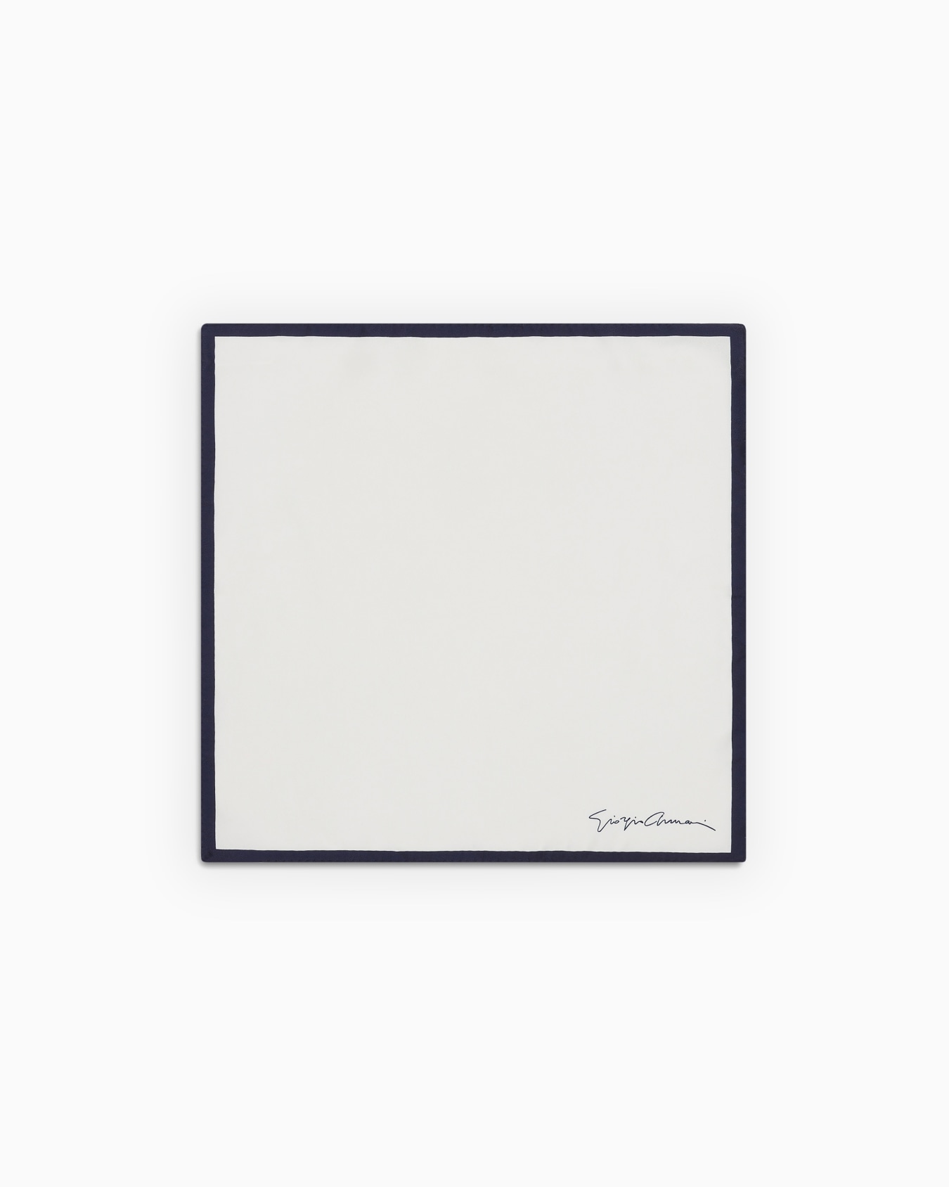 Silk pocket square with logo Slide 0