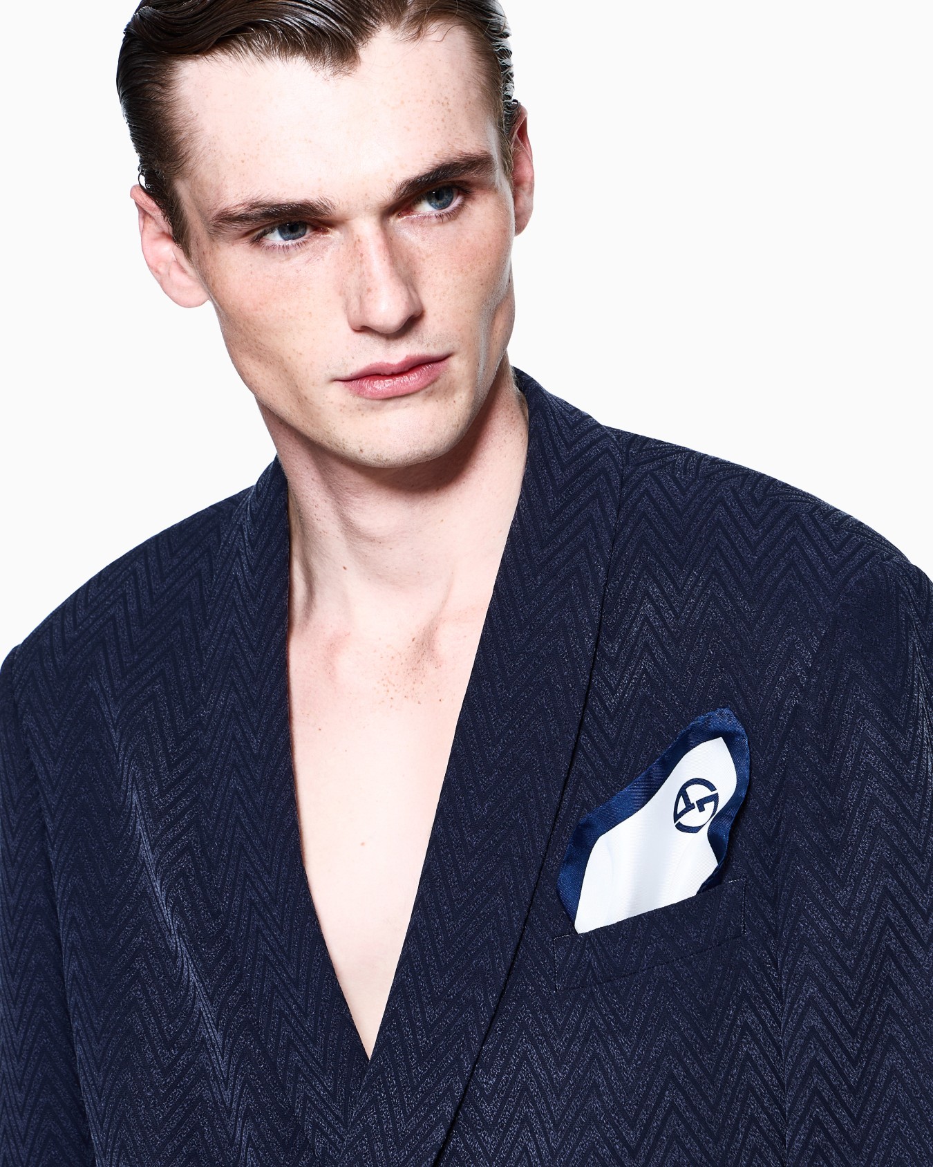 Silk pocket square with logo Slide 2
