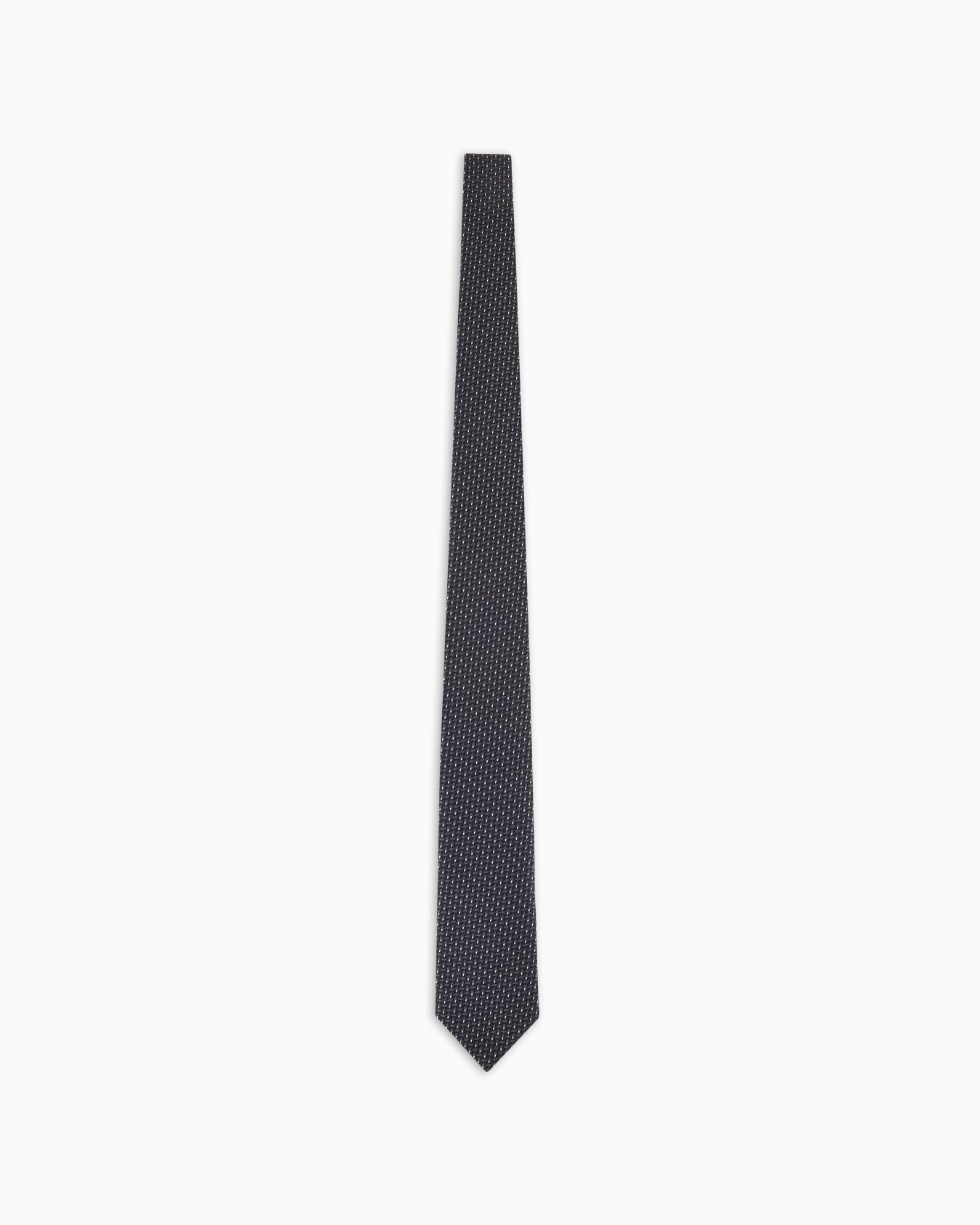 Corbata de seda con motivo geométrico en tejido jacquard Diapositiva 0