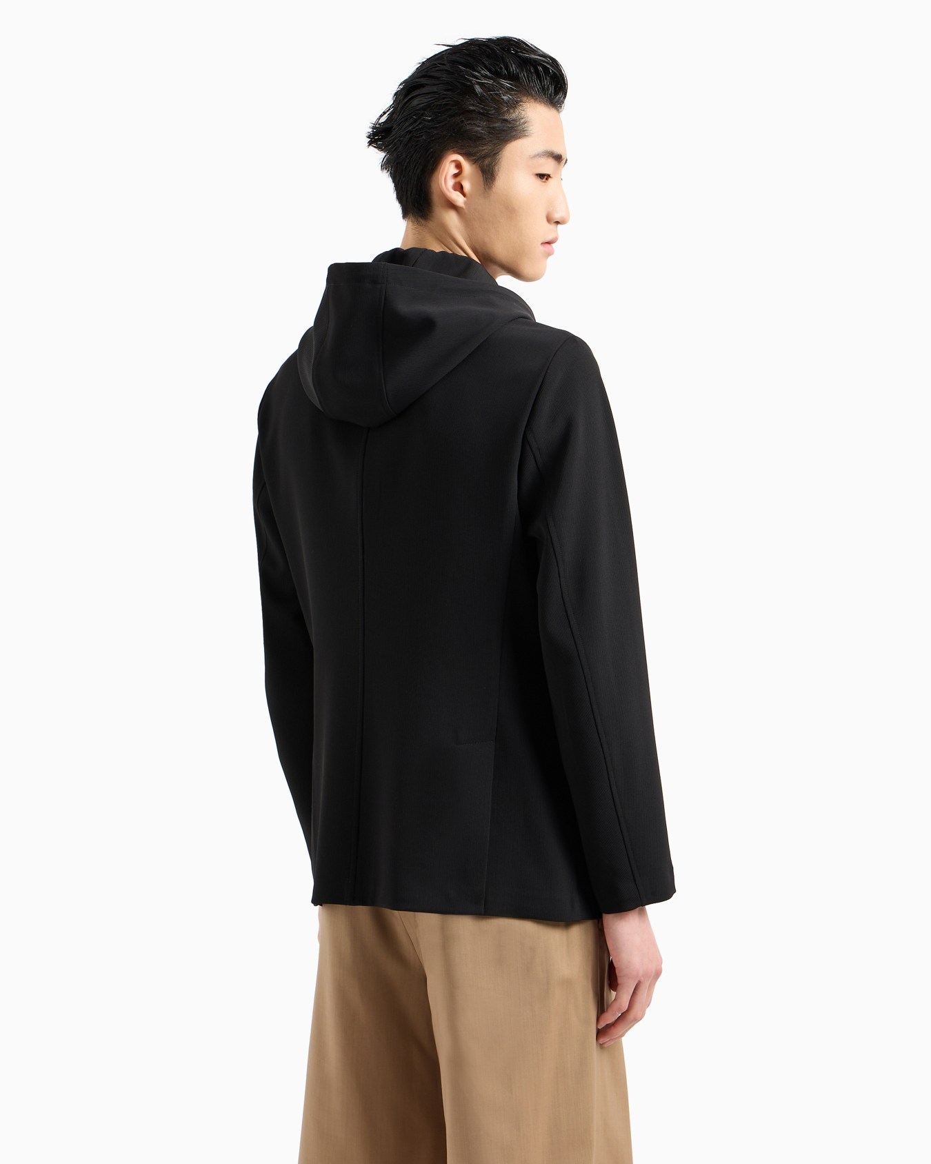 Blazer with dickey and hood, made of canneté fabric Diapositiva 2