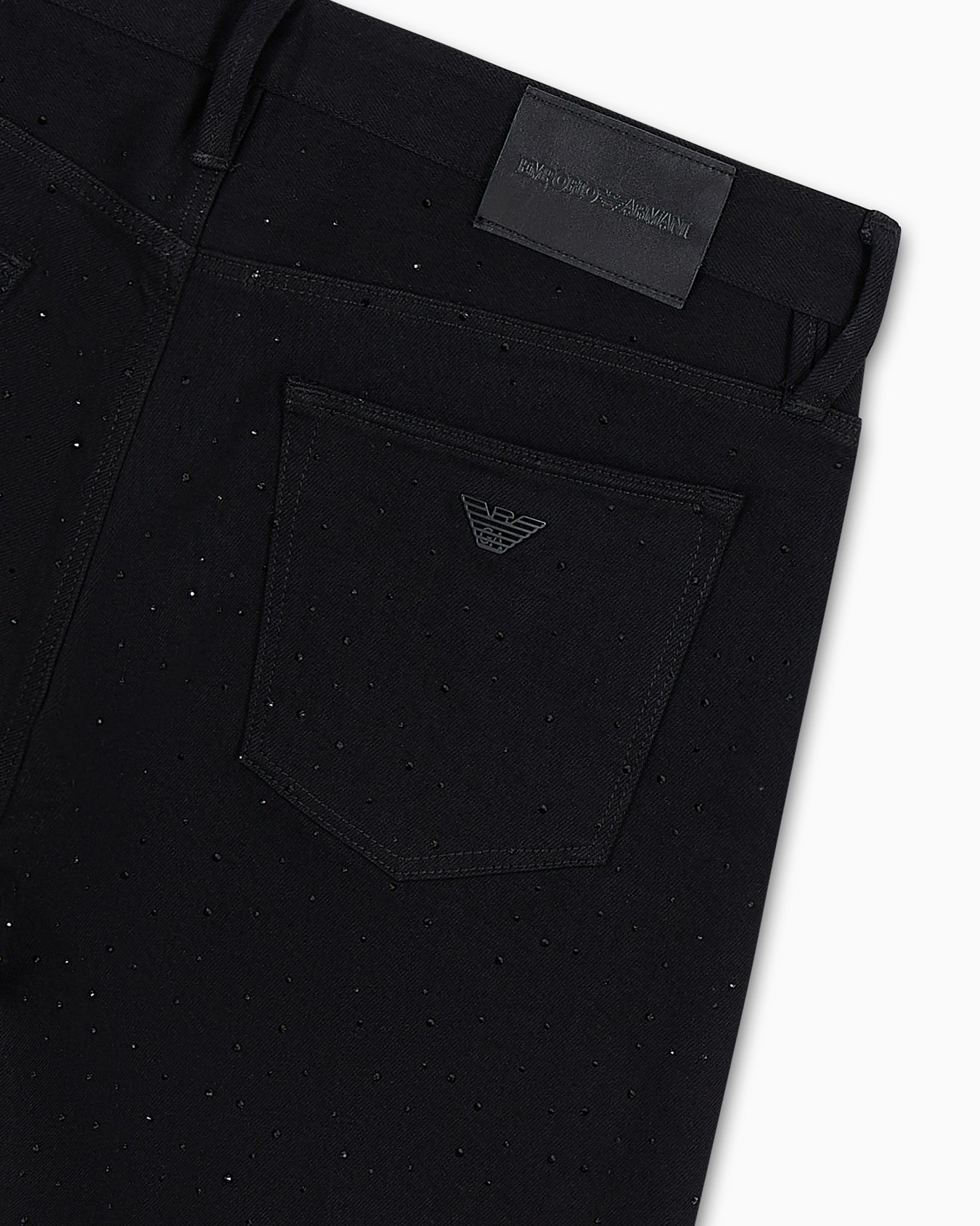 J75 Clubwear slim-fit bull denim jeans with all-over rhinestones Slide 5