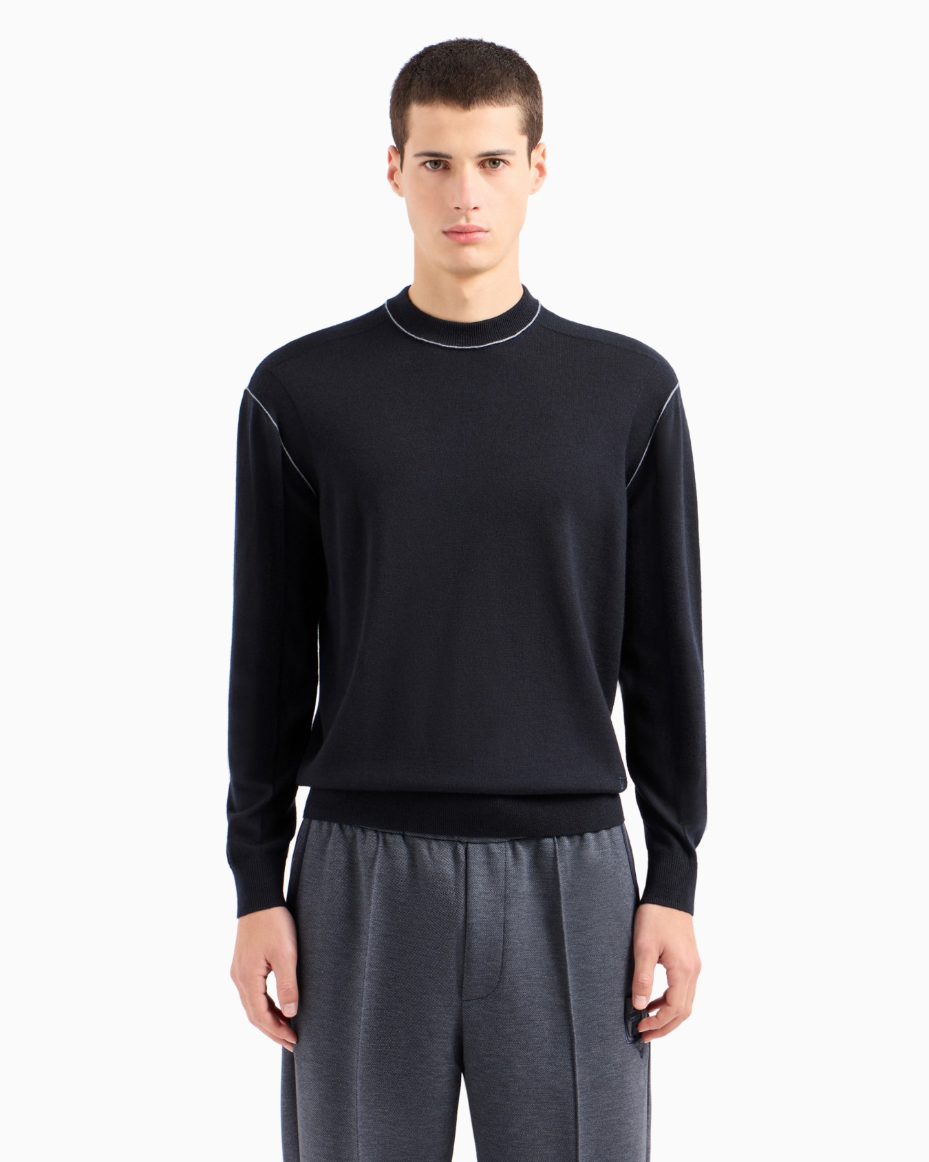 Plain-knit wool jumper Slide 1