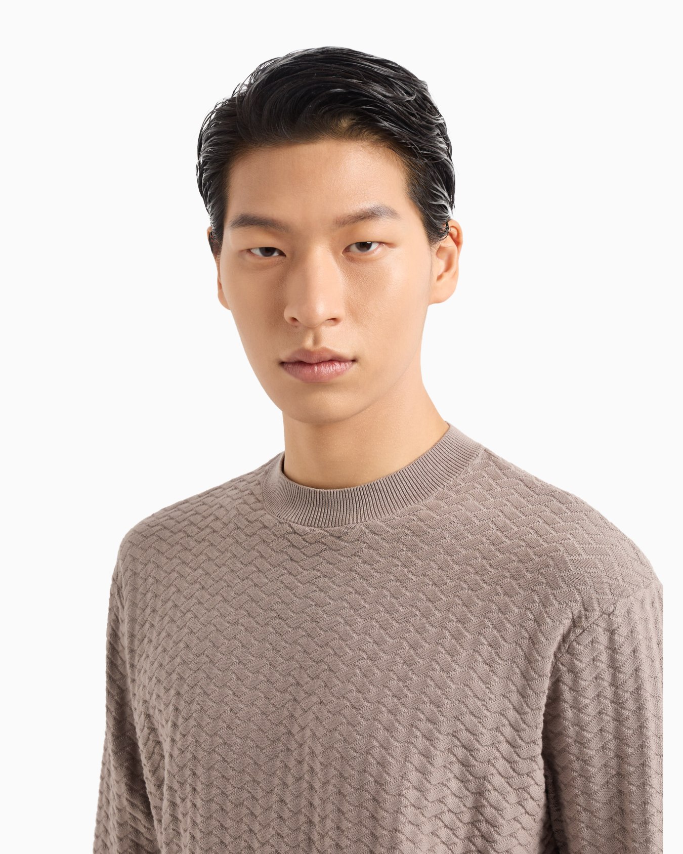 Textured cotton jumper Diapositiva 4
