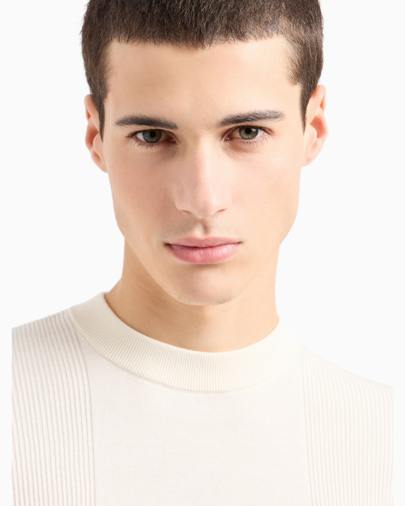 Ribbed jumper with reverse plain-knit inserts Diapositiva 4