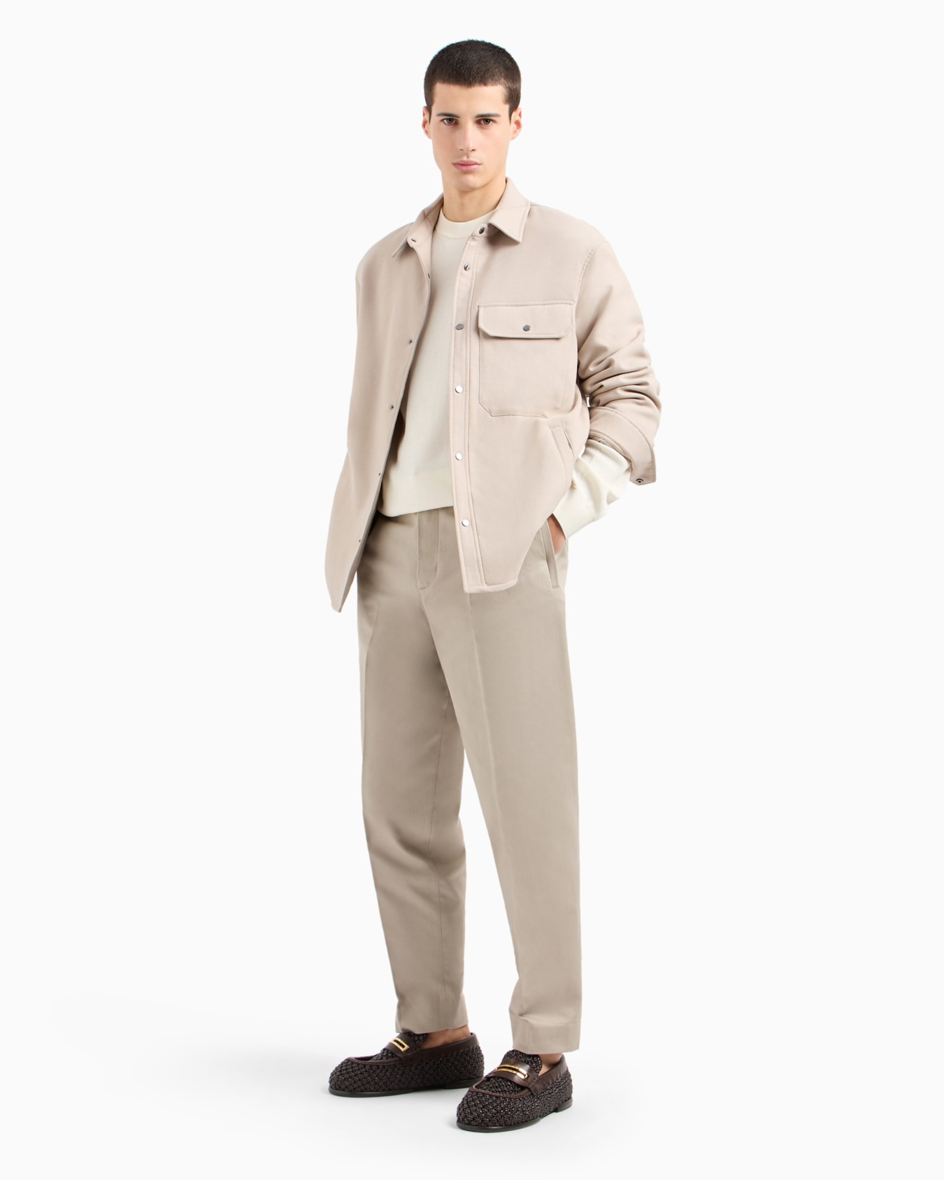 Ribbed jumper with reverse plain-knit inserts Diapositiva 3