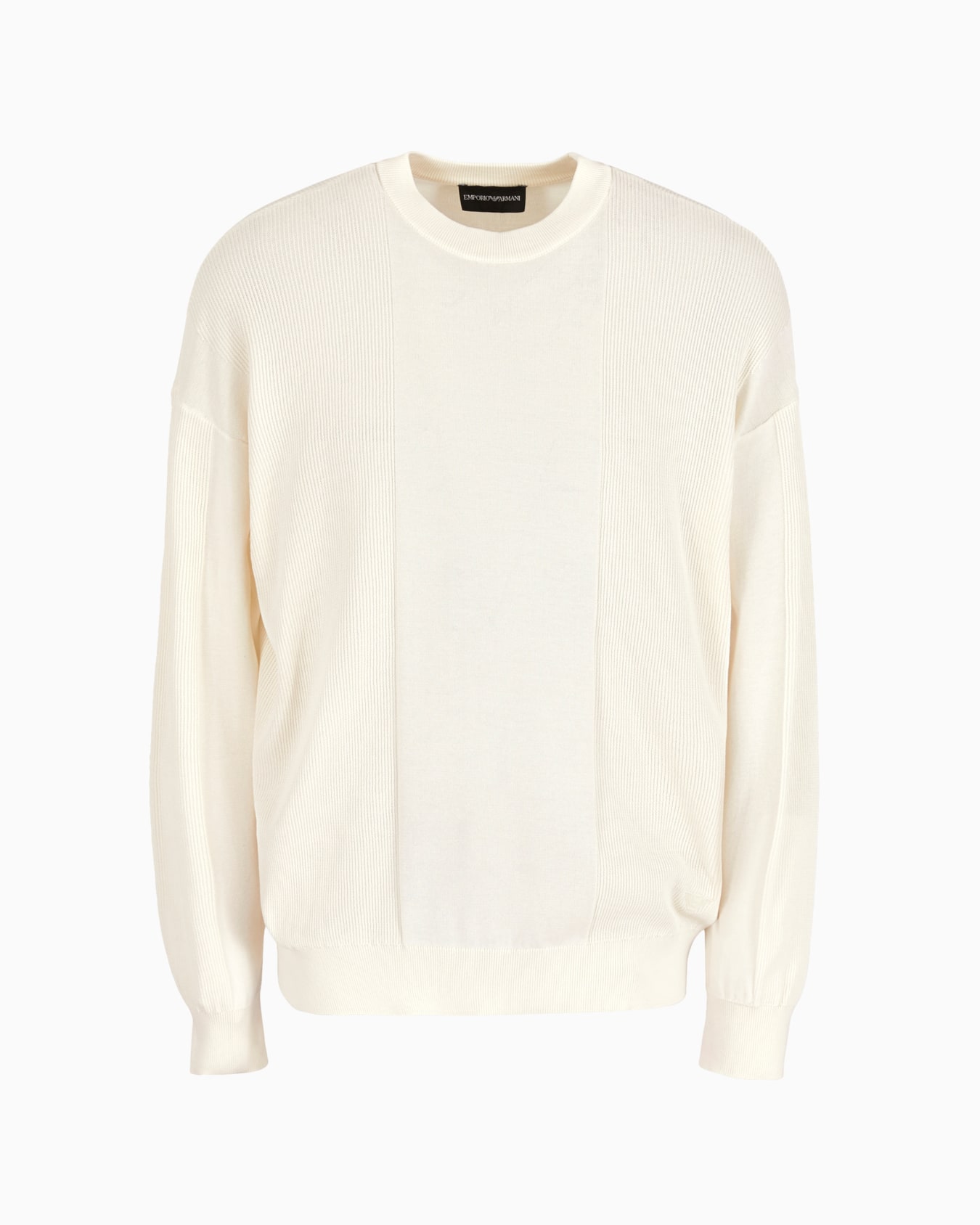 Ribbed jumper with reverse plain-knit inserts Diapositiva 0