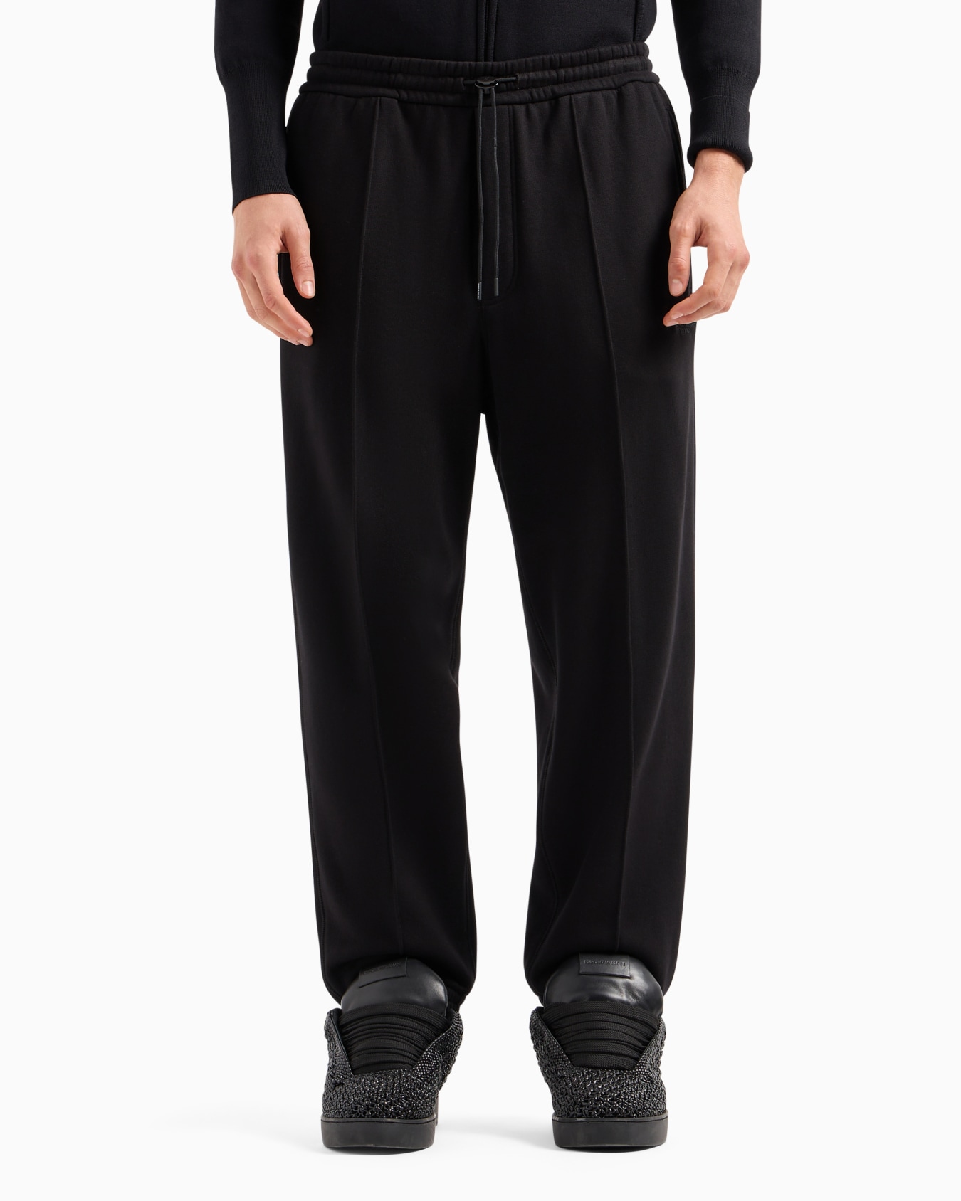 Soft-touch jersey joggers with ribbing Diapositiva 1