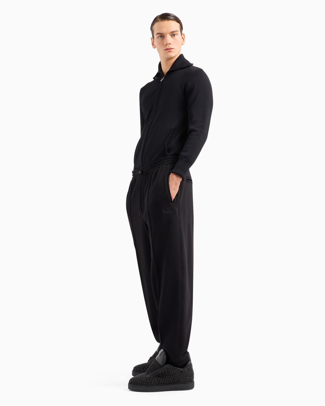 Soft-touch jersey joggers with ribbing Diapositiva 3