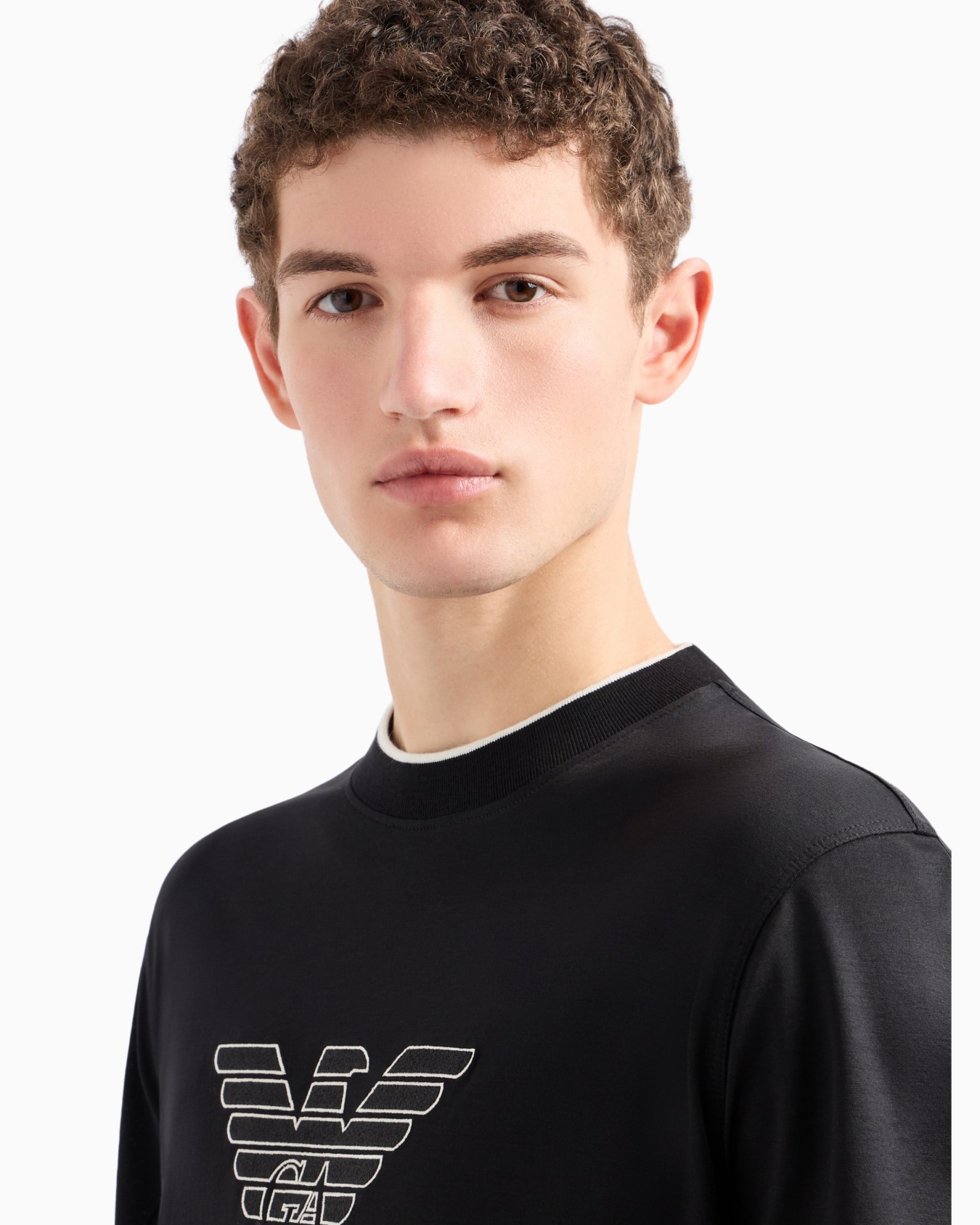 Lyocell-blend jersey T-shirt with ASV logo raised embroidery Slide 4