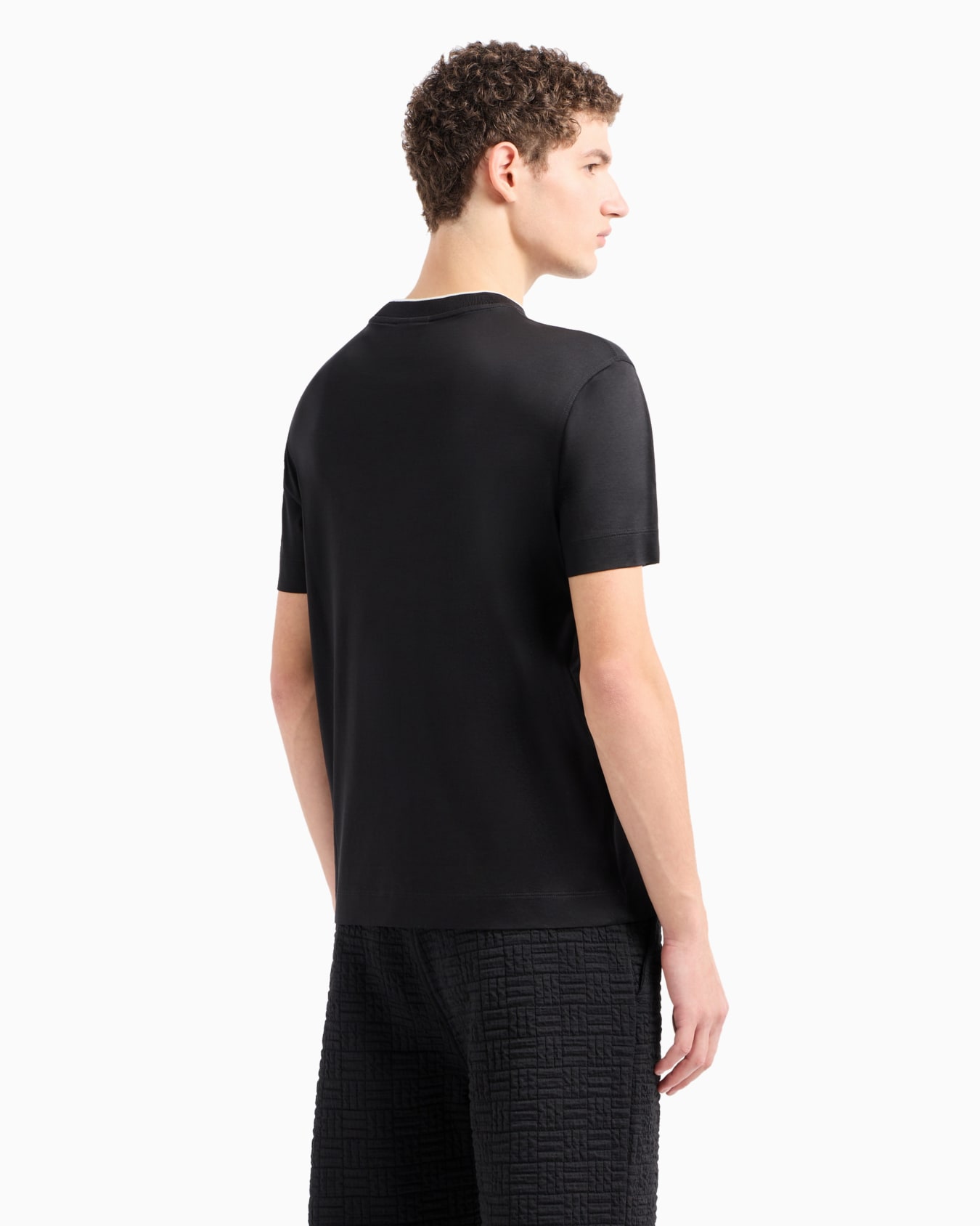 Lyocell-blend jersey T-shirt with ASV logo raised embroidery Slide 2