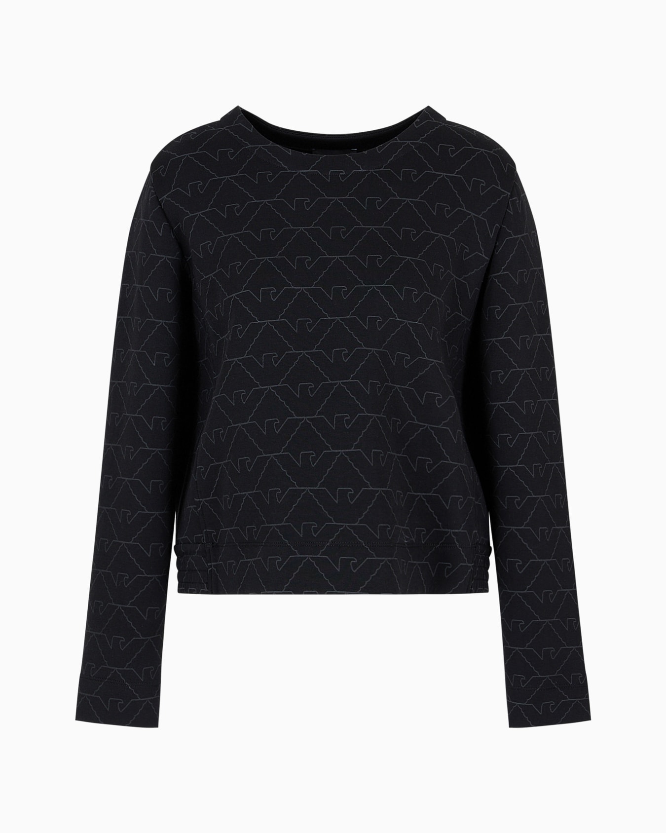 Double-jersey crew-neck sweatshirt with eagle Diapositiva 0