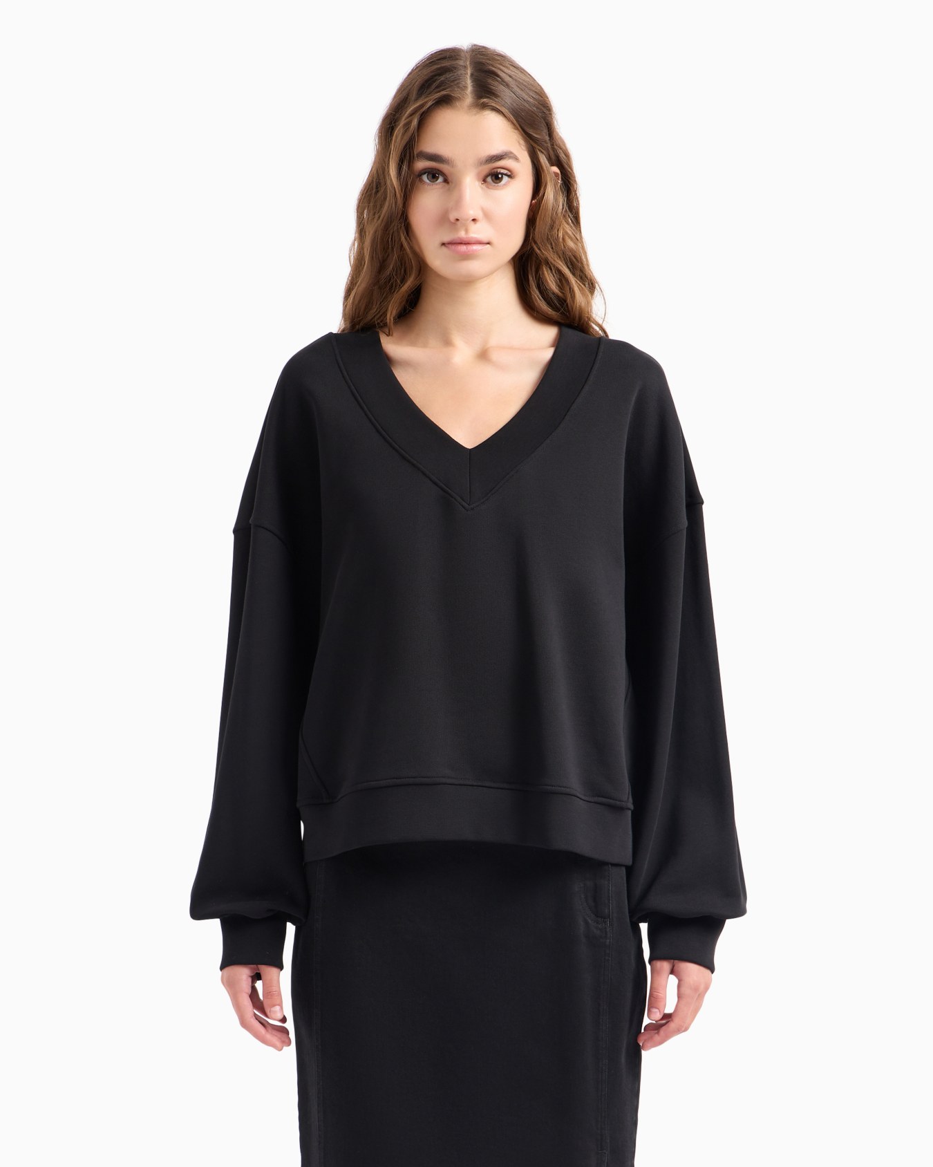 ASV organic French terry V-neck sweatshirt Diapositiva 1