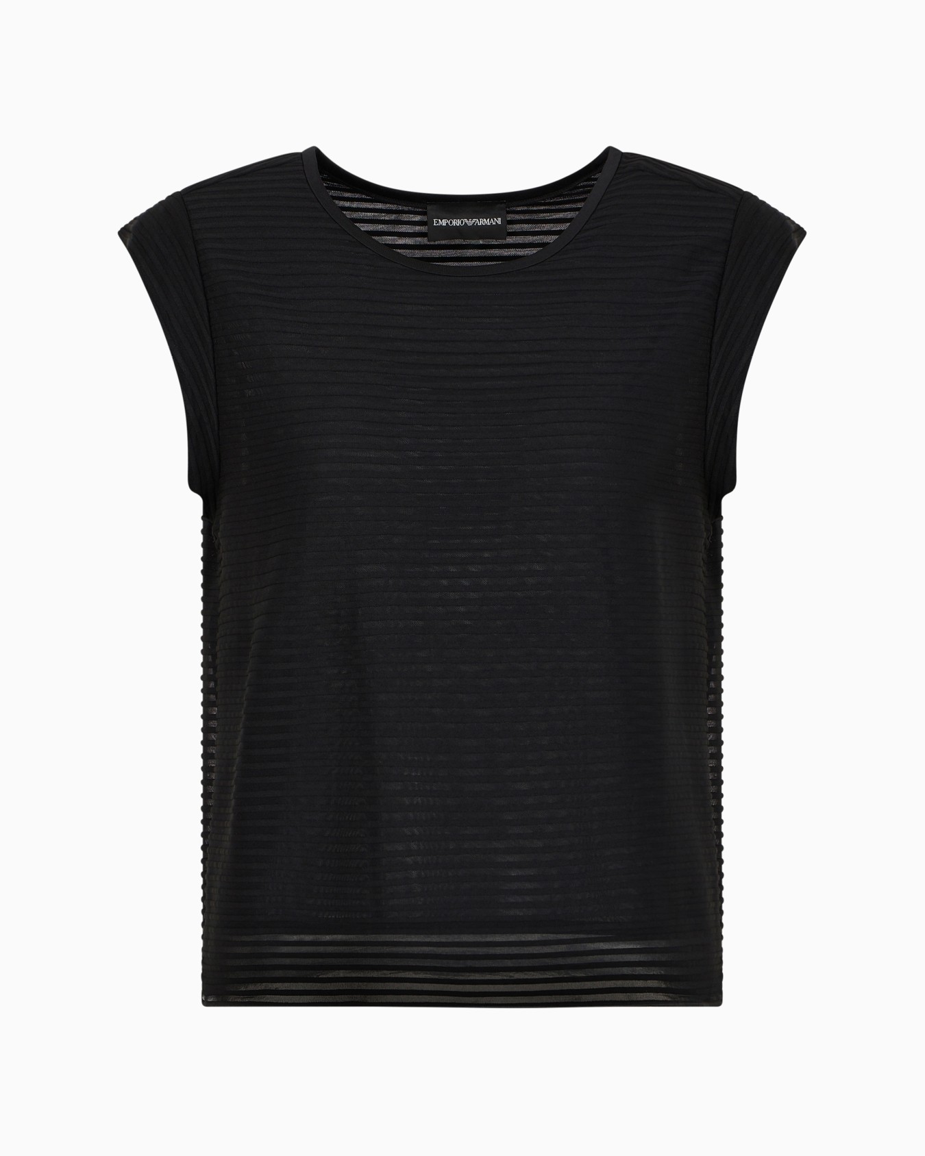 Short-sleeved ottoman-effect jersey top Slide 0