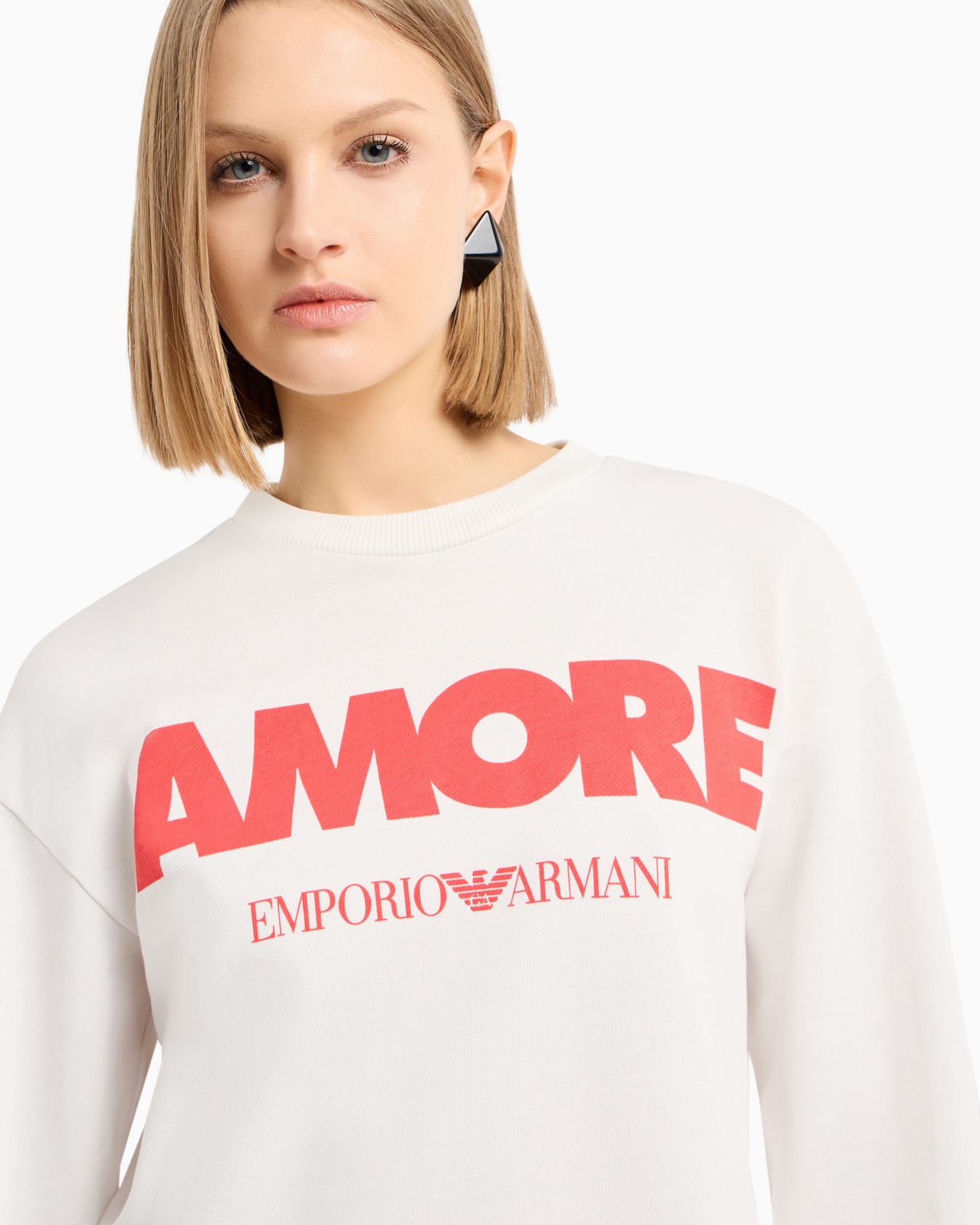ASV Amore printed organic jersey sweatshirt Slide 4