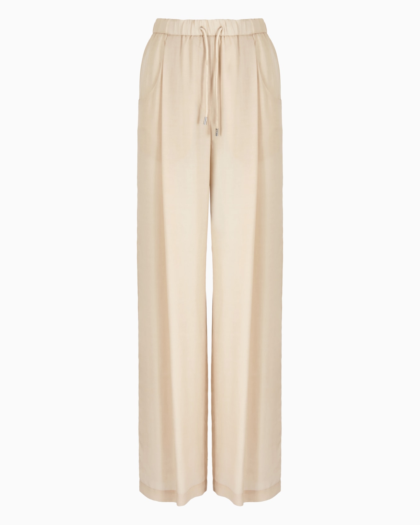 Palazzo trousers in a fluid fabric Slide 0