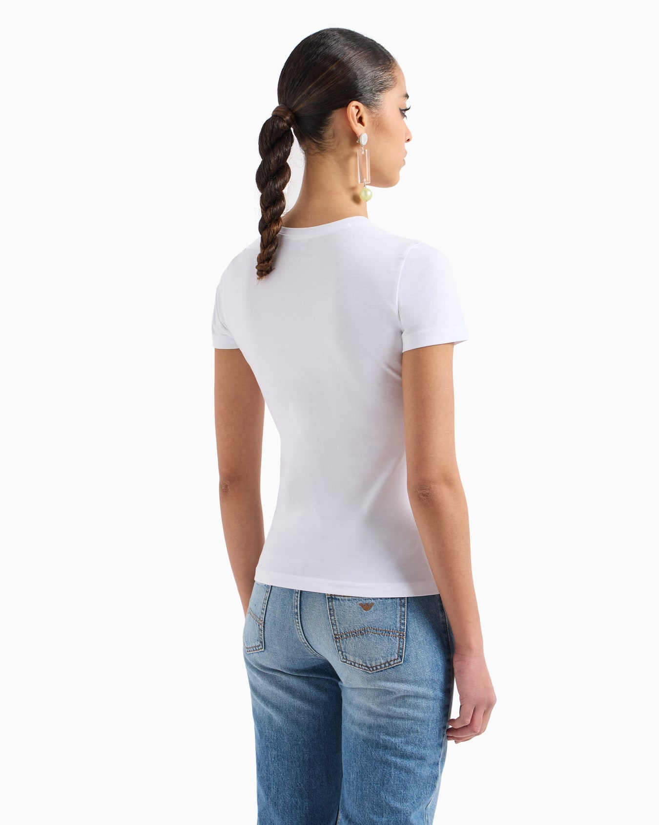 Organic stretch jersey T-shirt with ASV oversized eagle pattern Slide 2